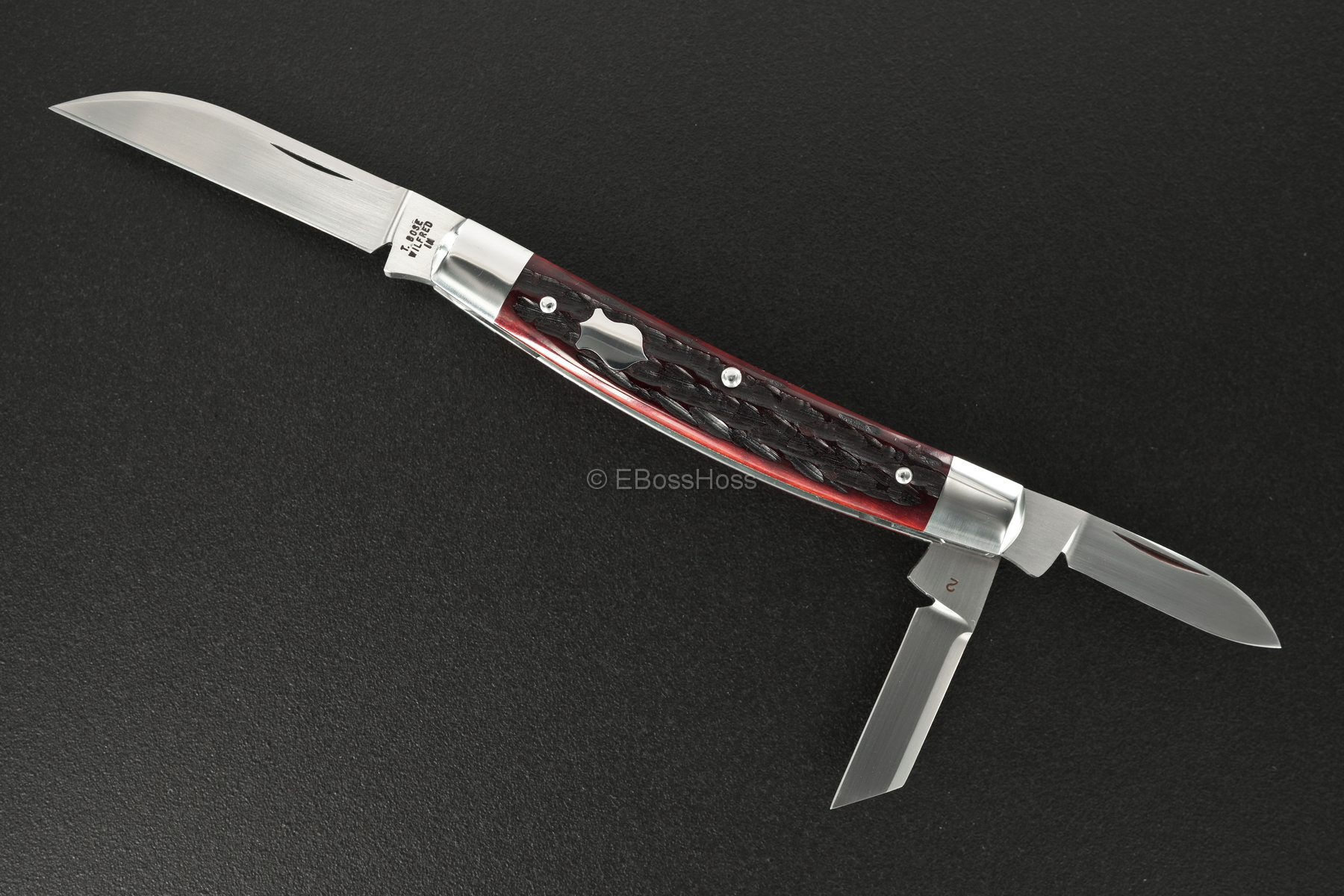 Tony Bose Custom Jigged Red-Bone Congress Whittler