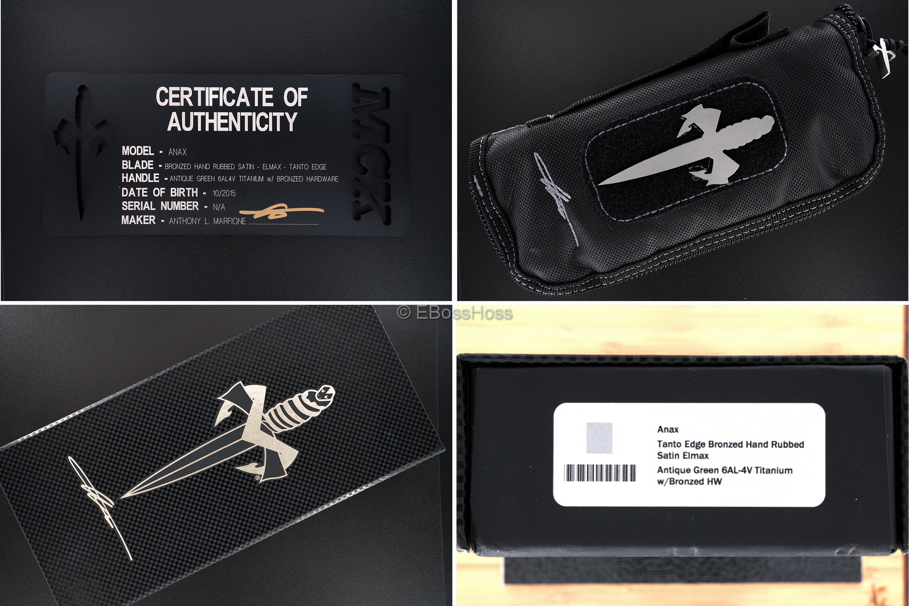 Tony Marfione / (Microtech) Custom Tanto Anax