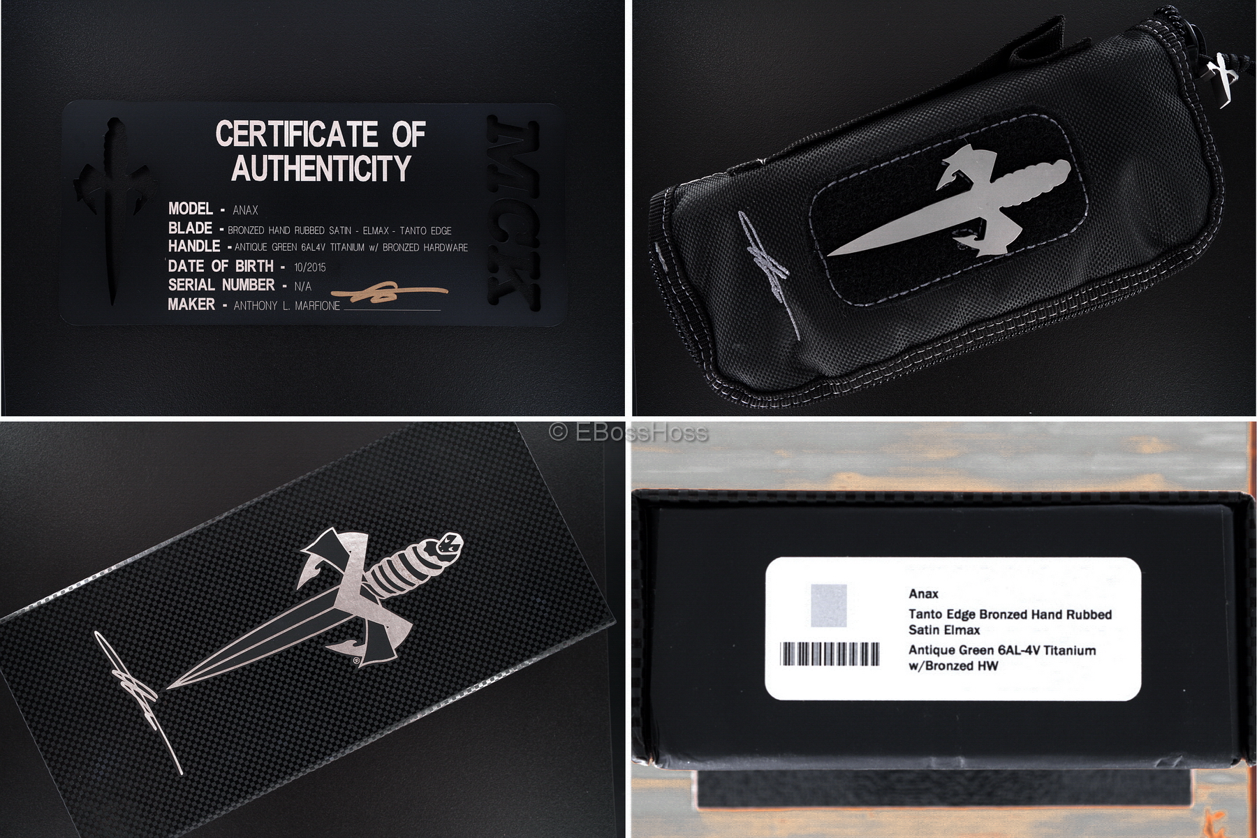 Tony Marfione / (Microtech) Custom Tanto Anax