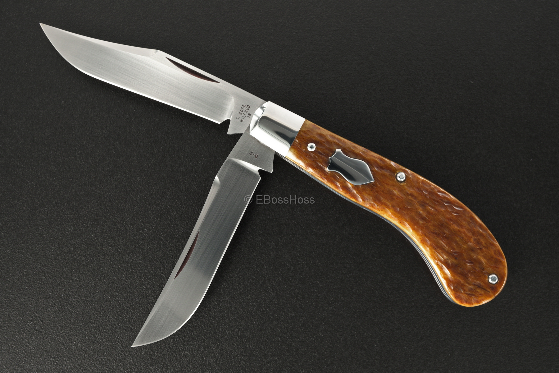 Tony Bose Custom Jigged Camel-Bone Saddlehorn Trapper