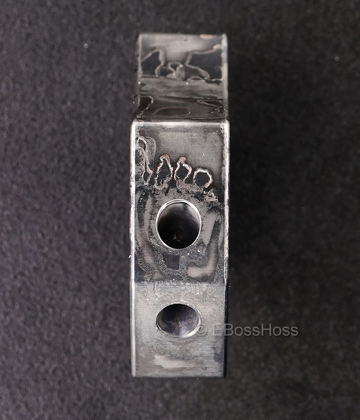 Steel Flame Thick Laser-etched Koi Ring