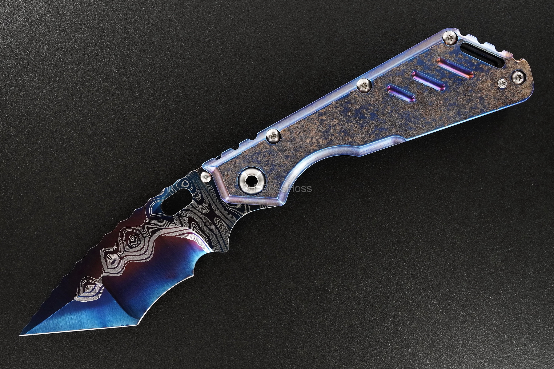 Mick Strider Custom (MSC) Cobalt-Damascus XL - Nightmare Tanto