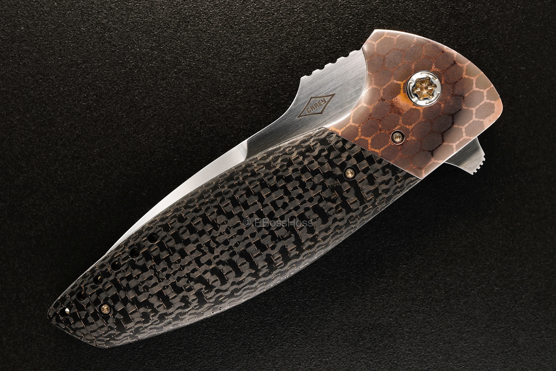 Peter Carey Custom Deluxe Cayman XL Tanto Flipper