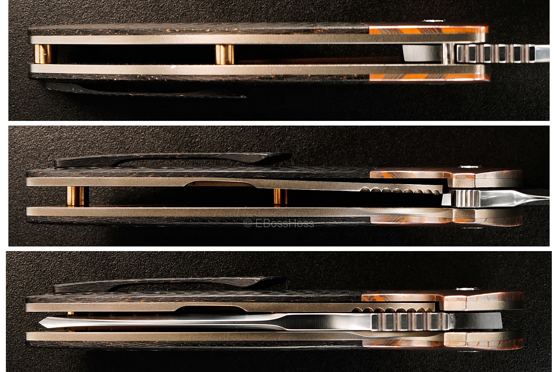 Peter Carey Custom Deluxe Cayman XL Tanto Flipper