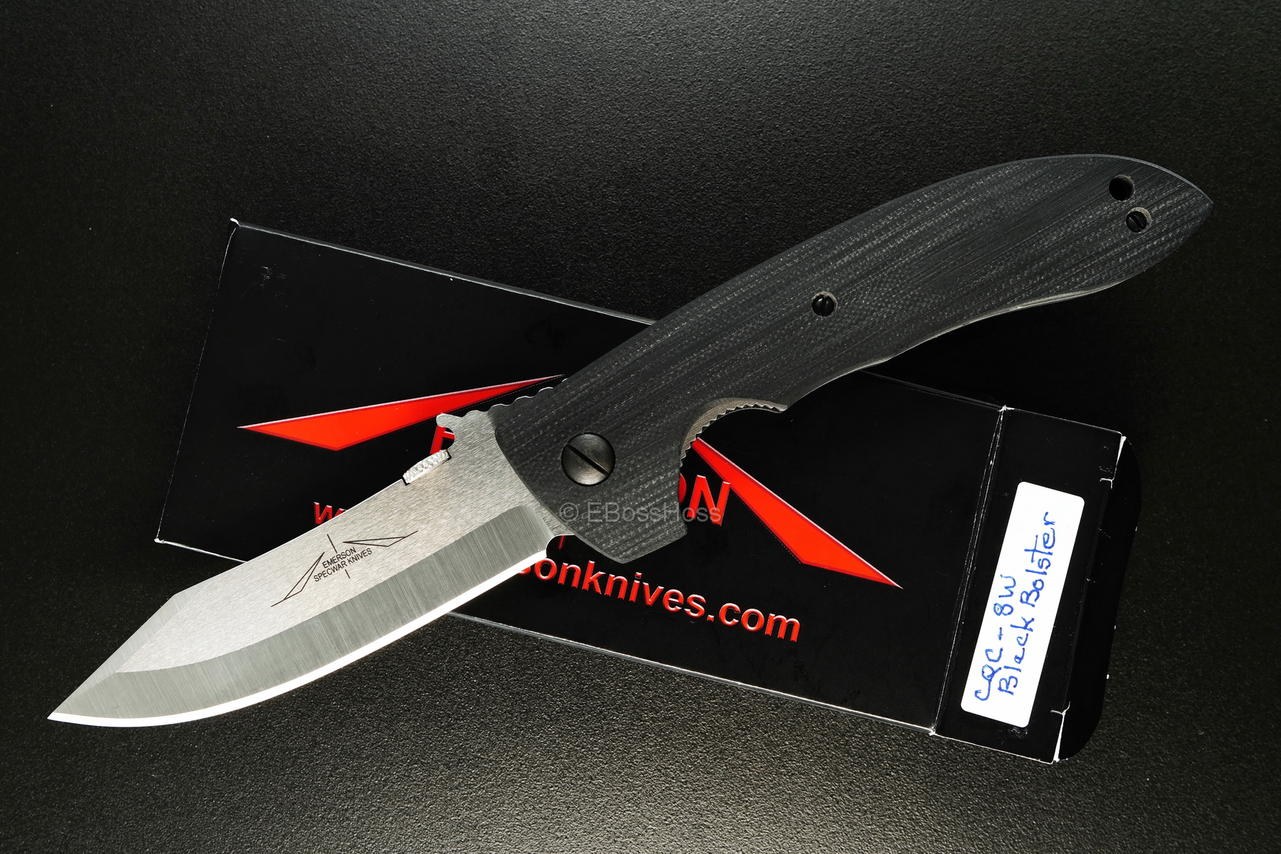 Ernie Emerson Custom Contoured-handle Black CQC-8