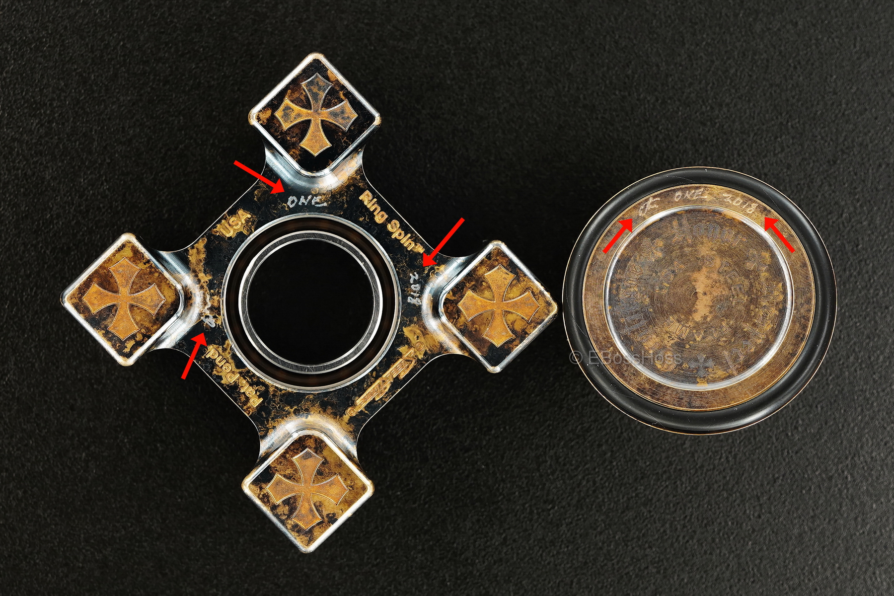 Steel Flame Derrick Obatake -ONE- Custom XL Darkness Sledge Ring Spin