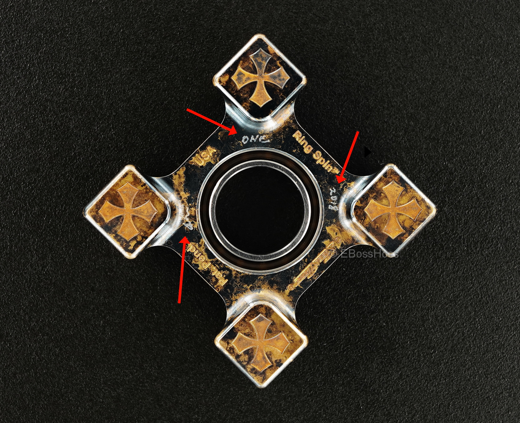 Steel Flame Derrick Obatake -ONE- Custom XL Darkness Sledge Ring Spin