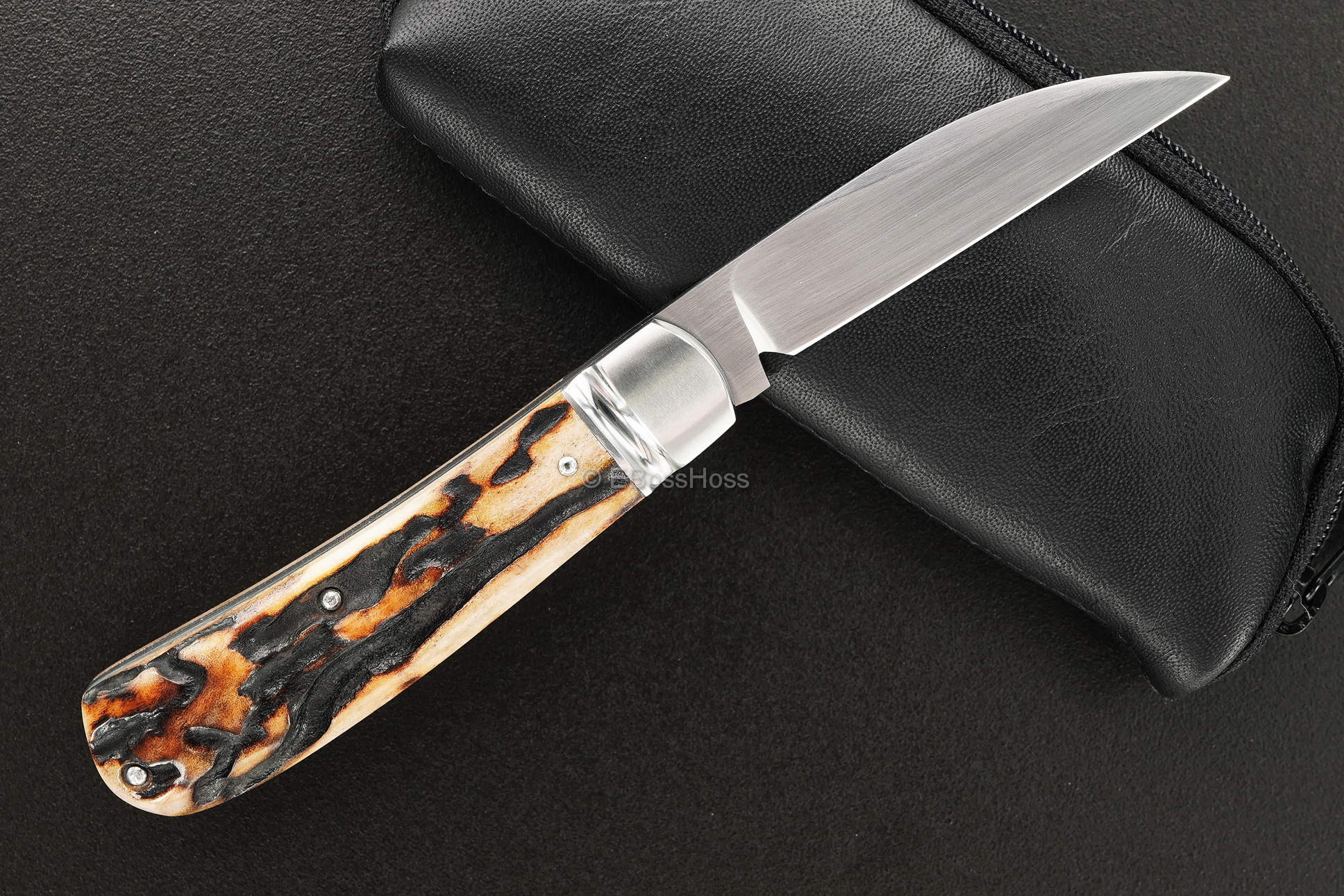 Dr T Knives / David Taber Custom Bolstered Swayback Jack Knife