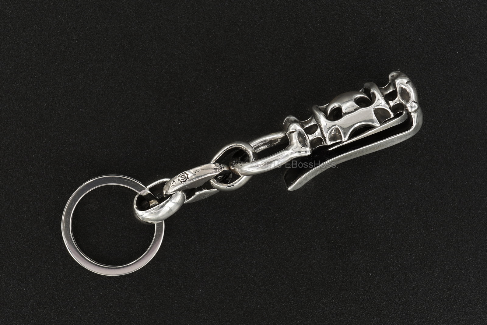 Starlingear Custom Sterling-Silver Cyber Cross Keeper Key Chain