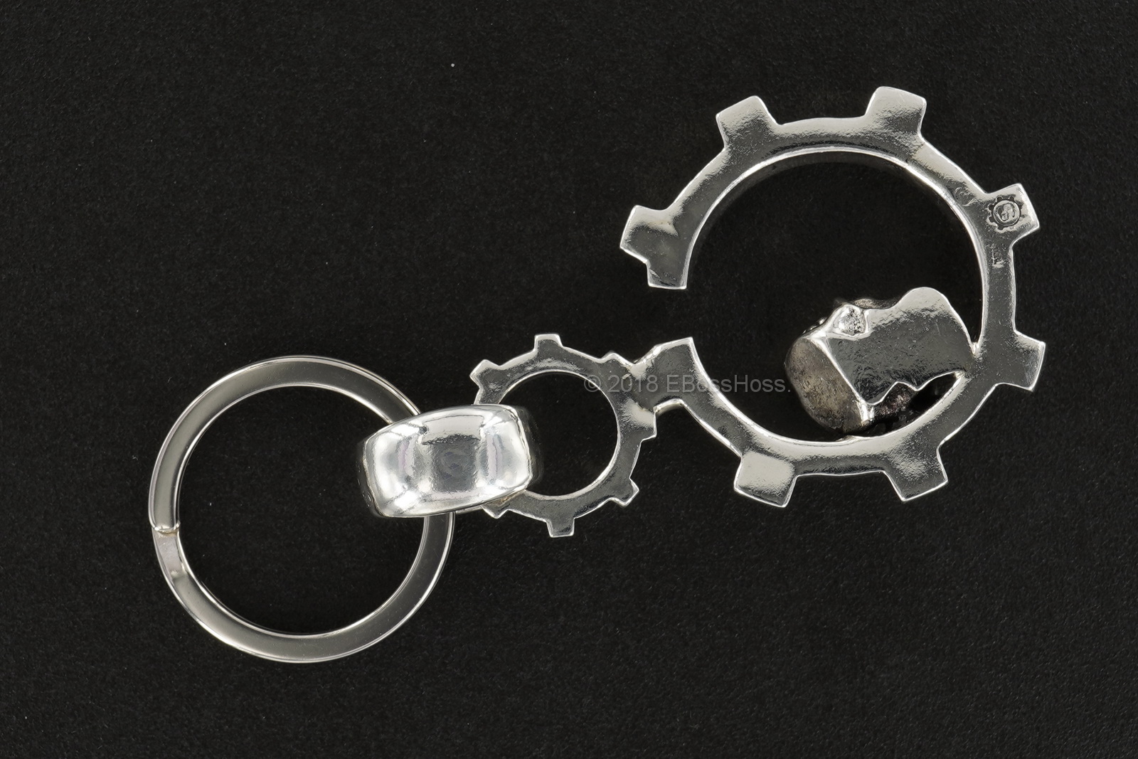 Starlingear Custom Sterling-Silver Slickster-Gear Keeper Key Chain