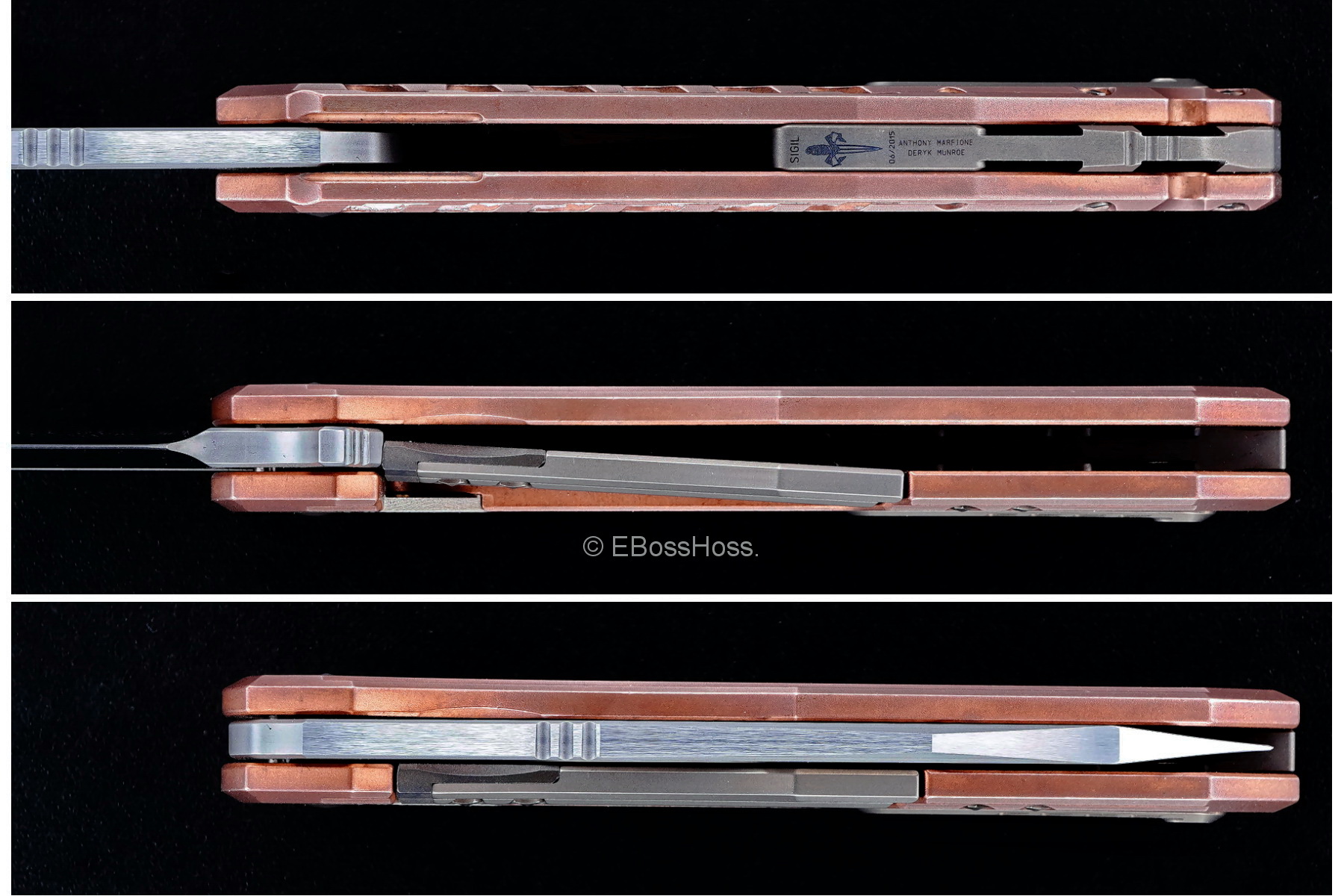 Tony Marfione / Microtech, Munroe / Deryk Munroe Copper Sigil Flipper