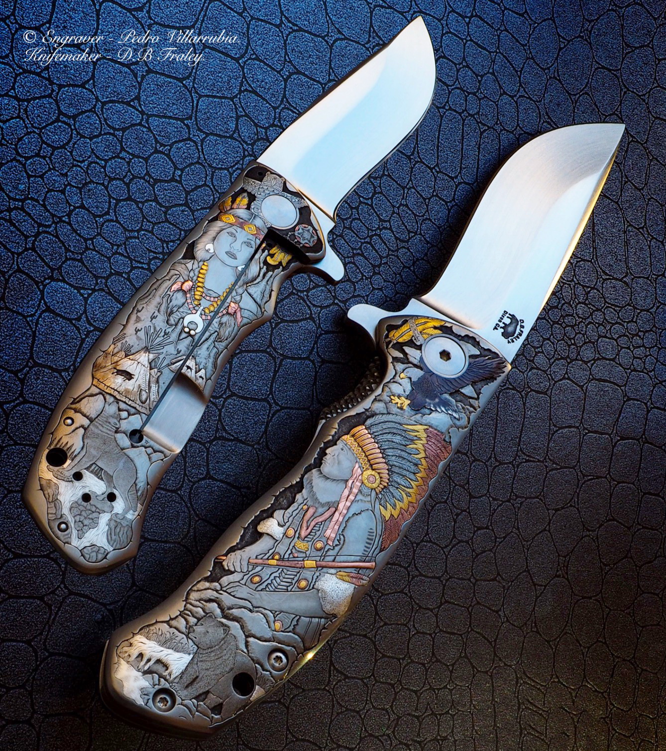 D.B. Fraley Custom Torrent Flipper - Masterfully engraved by Pedro Villarruibia