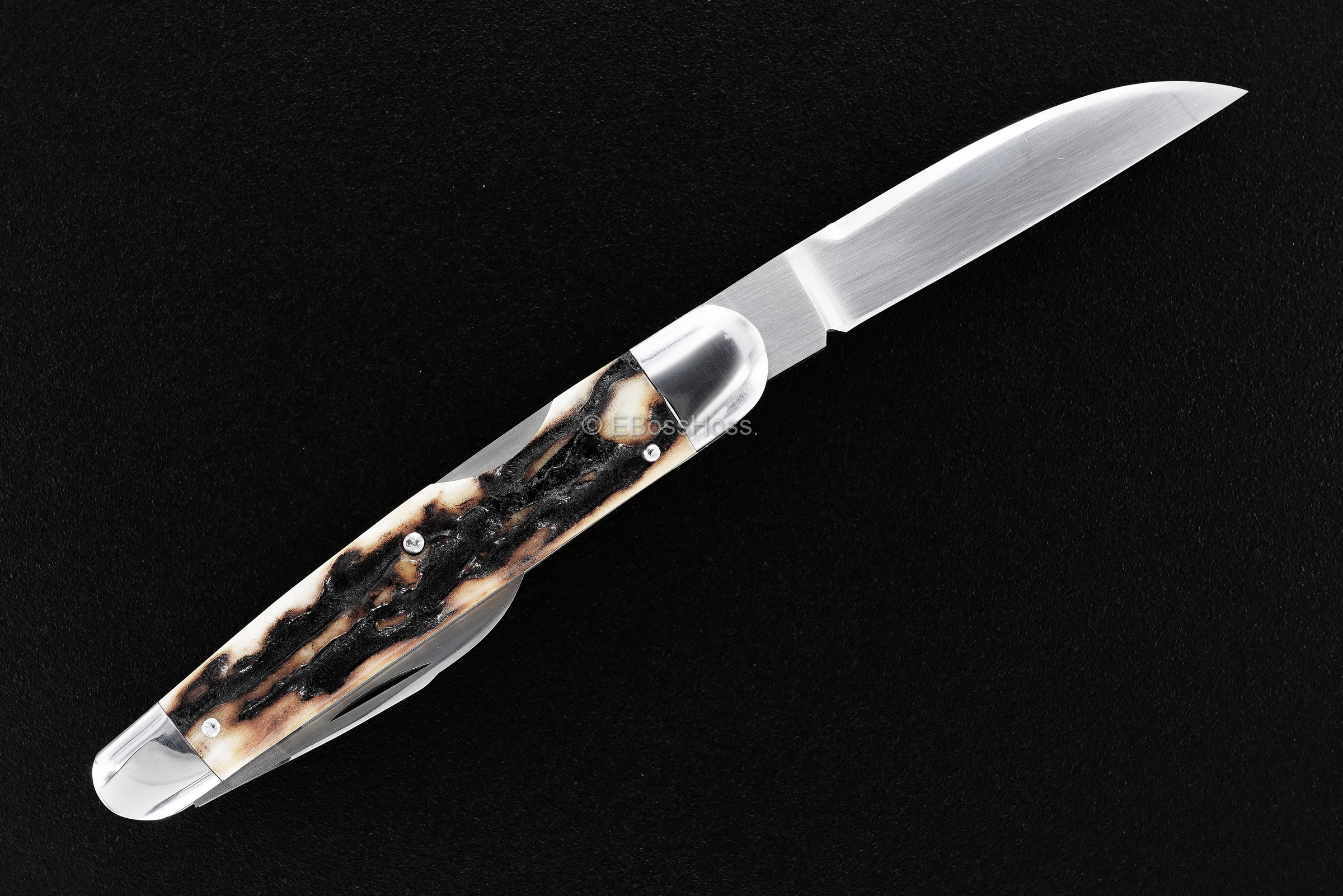 Dr T Knives / David Taber Custom Stag Lockback Whittler