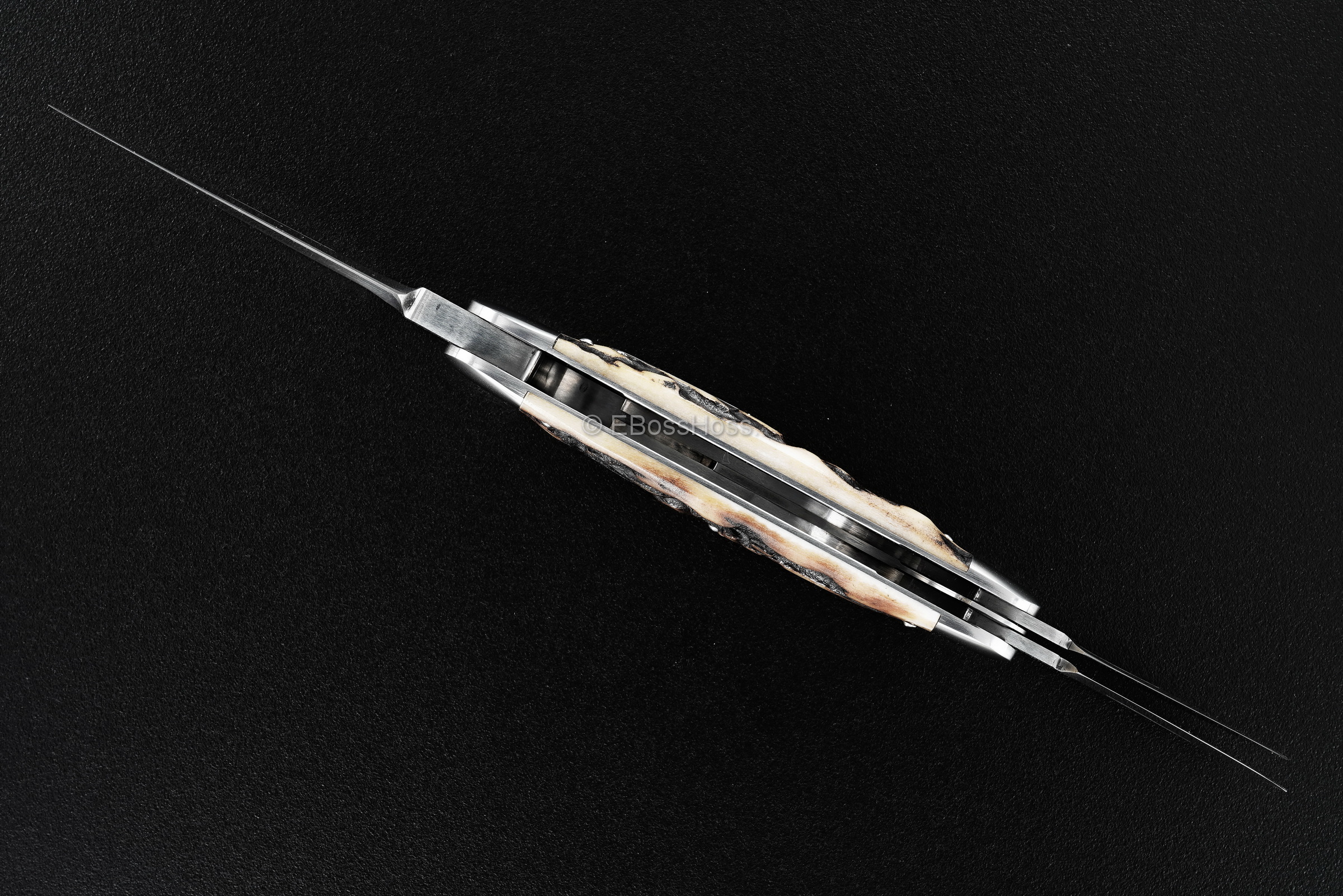 Dr T Knives / David Taber Custom Stag Lockback Whittler