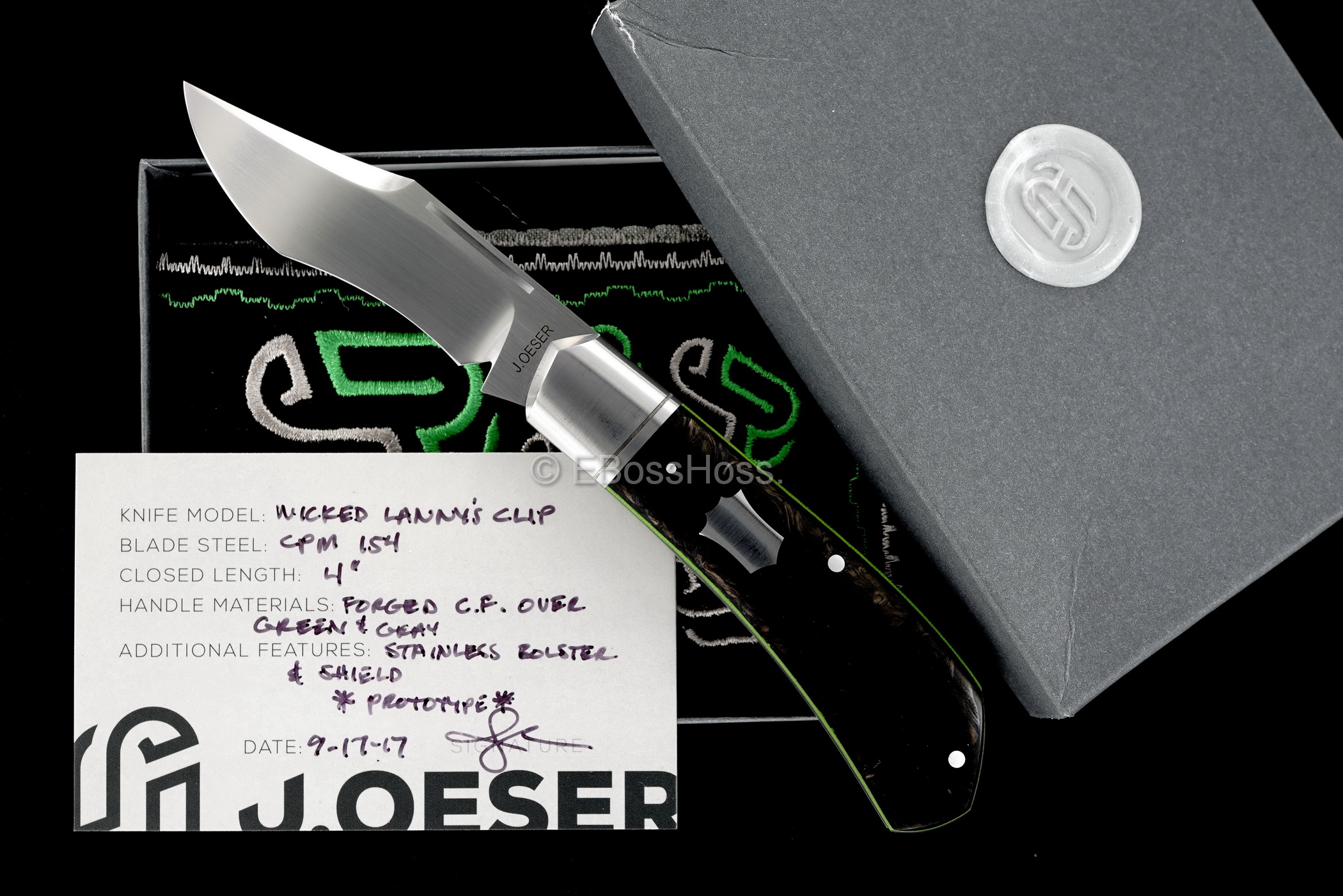 Jared Oeser Custom Wicked Lanny's Clip Knife PROTOTYPE