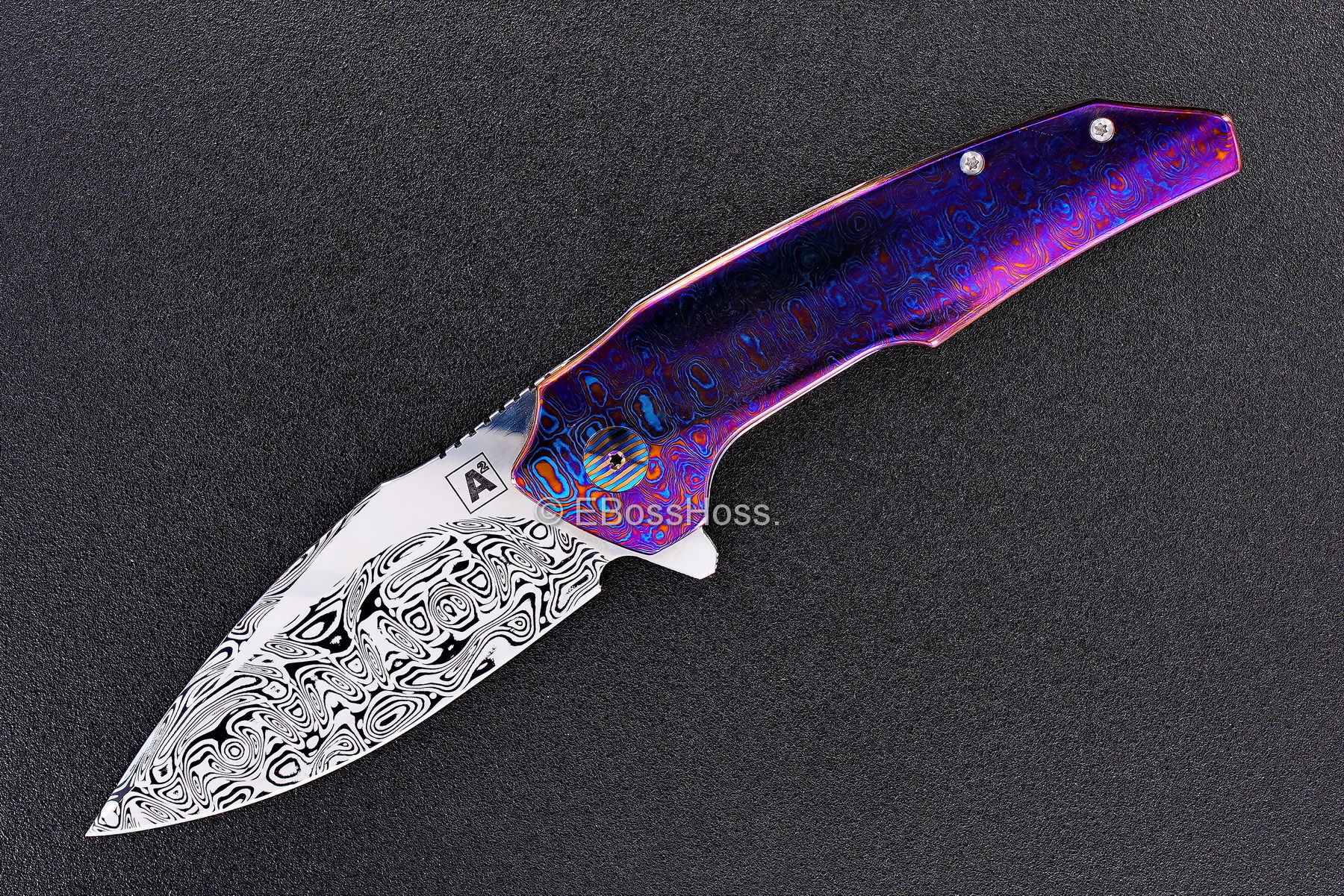 A2 Knives Custom A6 Midi Very Premium Framelock Flipper