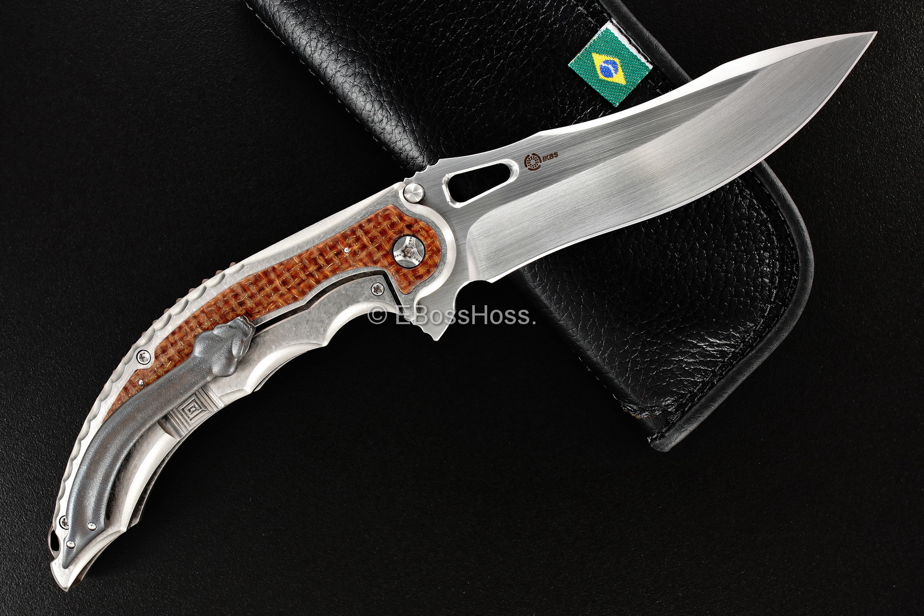 Rick Lala (Korth Cutlery) Custom Reptilian Flipper