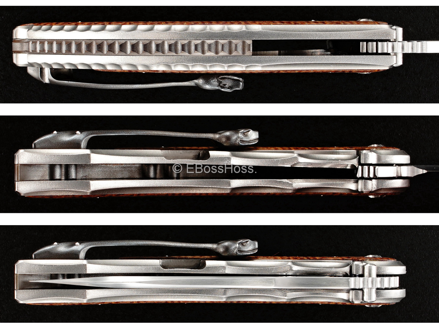 Rick Lala (Korth Cutlery) Custom Reptilian Flipper