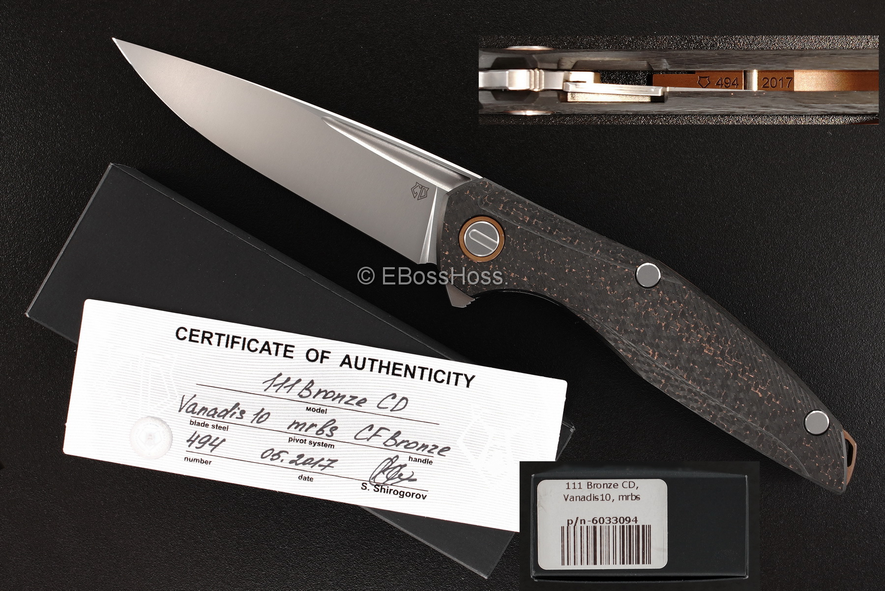 Sergey Shirogorov Custom Division Model 111 Bronze Flipper