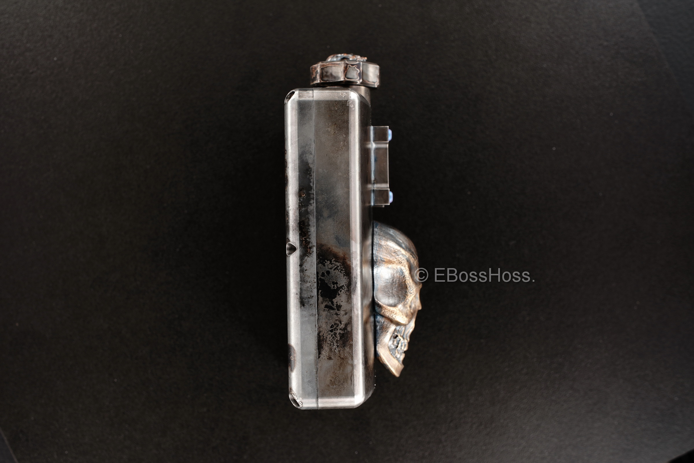 Steel Flame Custom Deluxe Sledge Flask with Dip Stick by Derrick Obatake