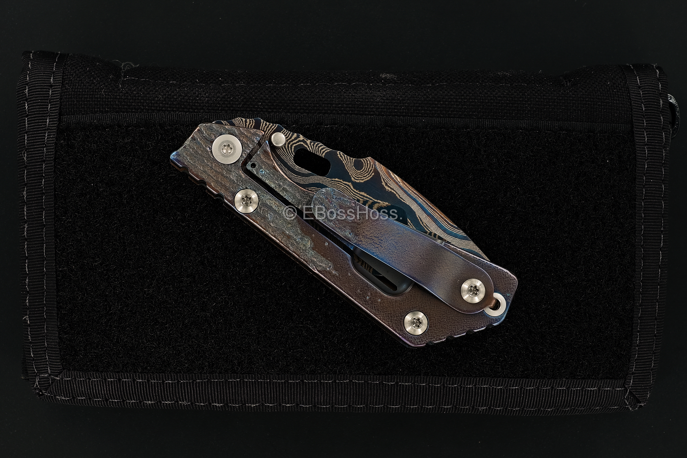 Mick Strider Custom (MSC) Nightmare Tanto Cobalt-Damascus PT