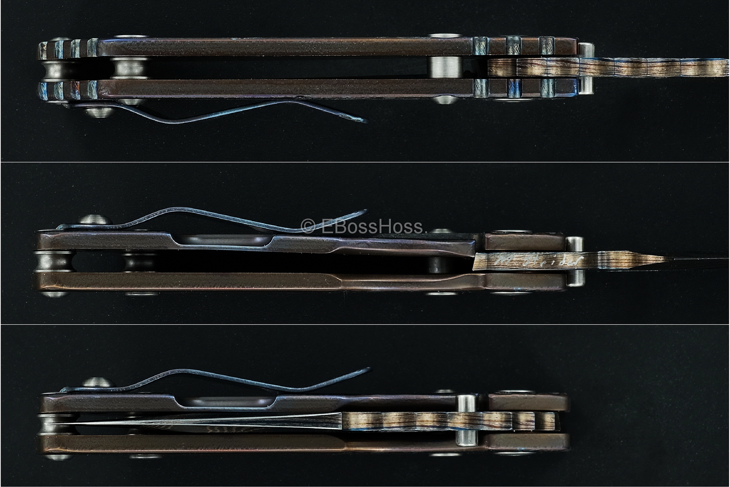 Mick Strider Custom (MSC) Nightmare Tanto Cobalt-Damascus PT