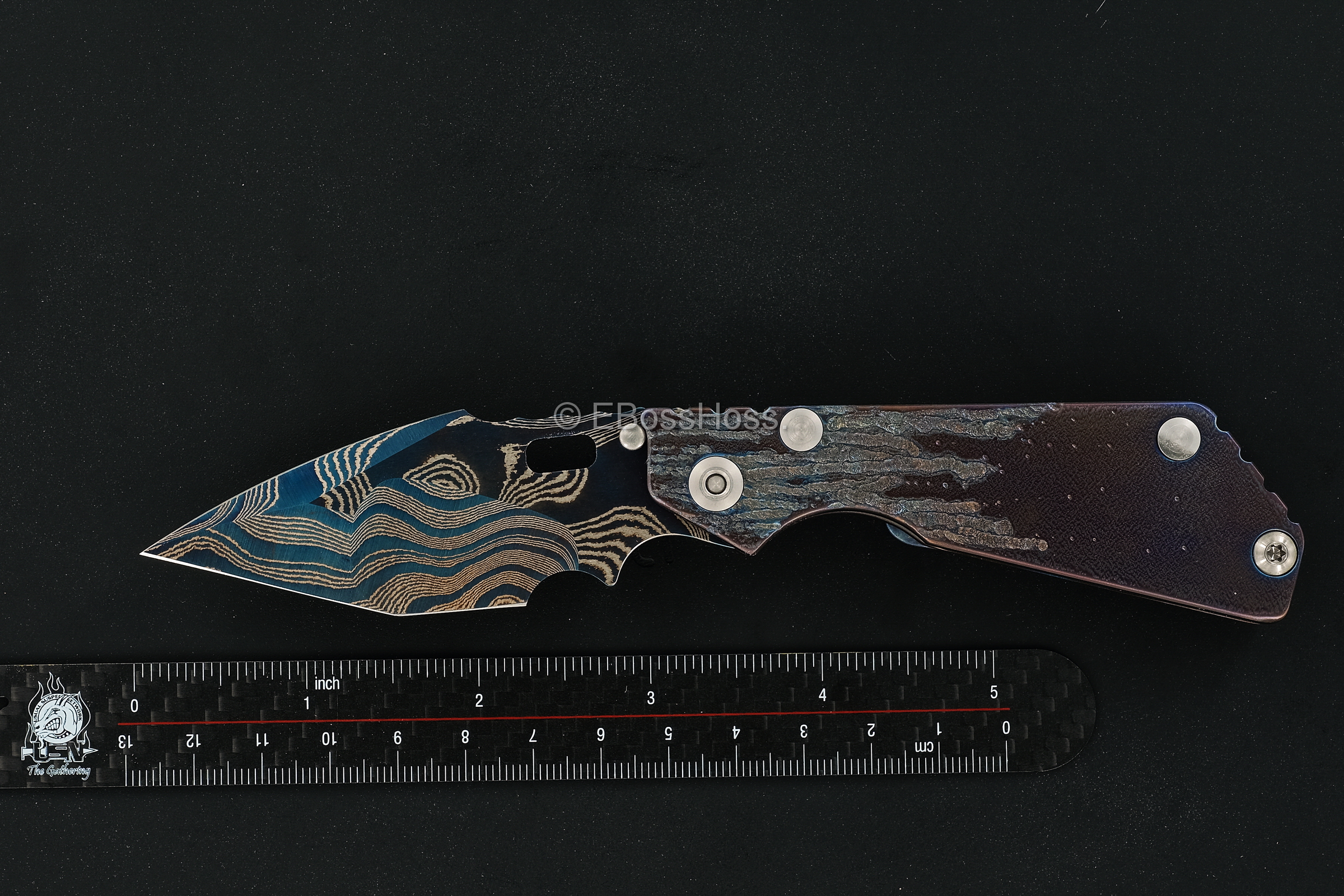 Mick Strider Custom (MSC) Nightmare Tanto Cobalt-Damascus PT