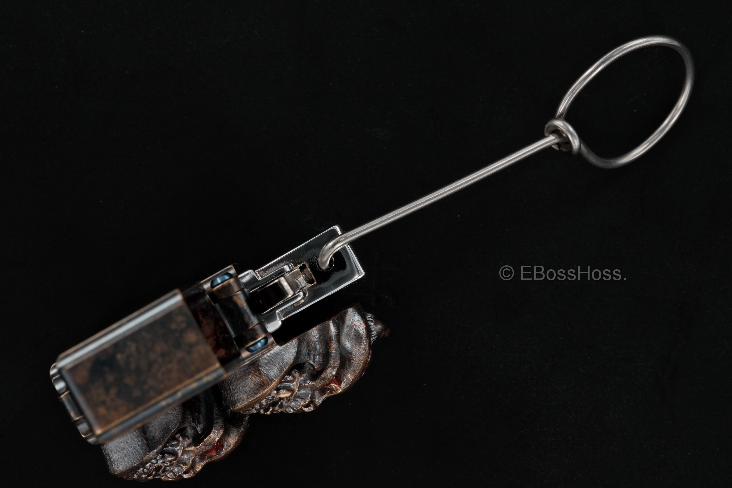 Steel Flame Custom Sledge Lighter - ONE - with XL Haynna Vigilant Skulls -- by Derrick Obatake