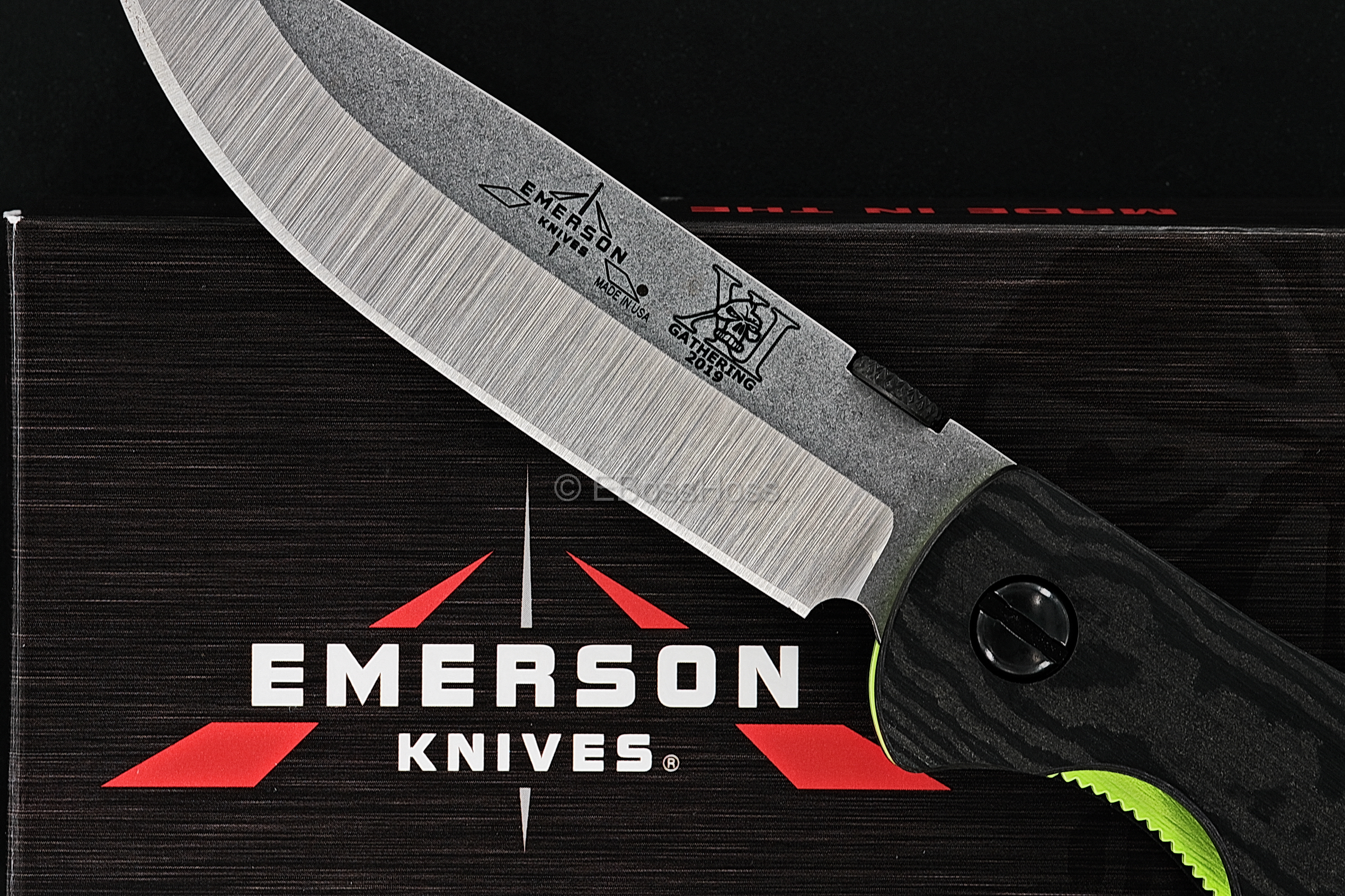 Ernie Emerson Hand-ground USN Folding Steak Knife - Richlite Handles