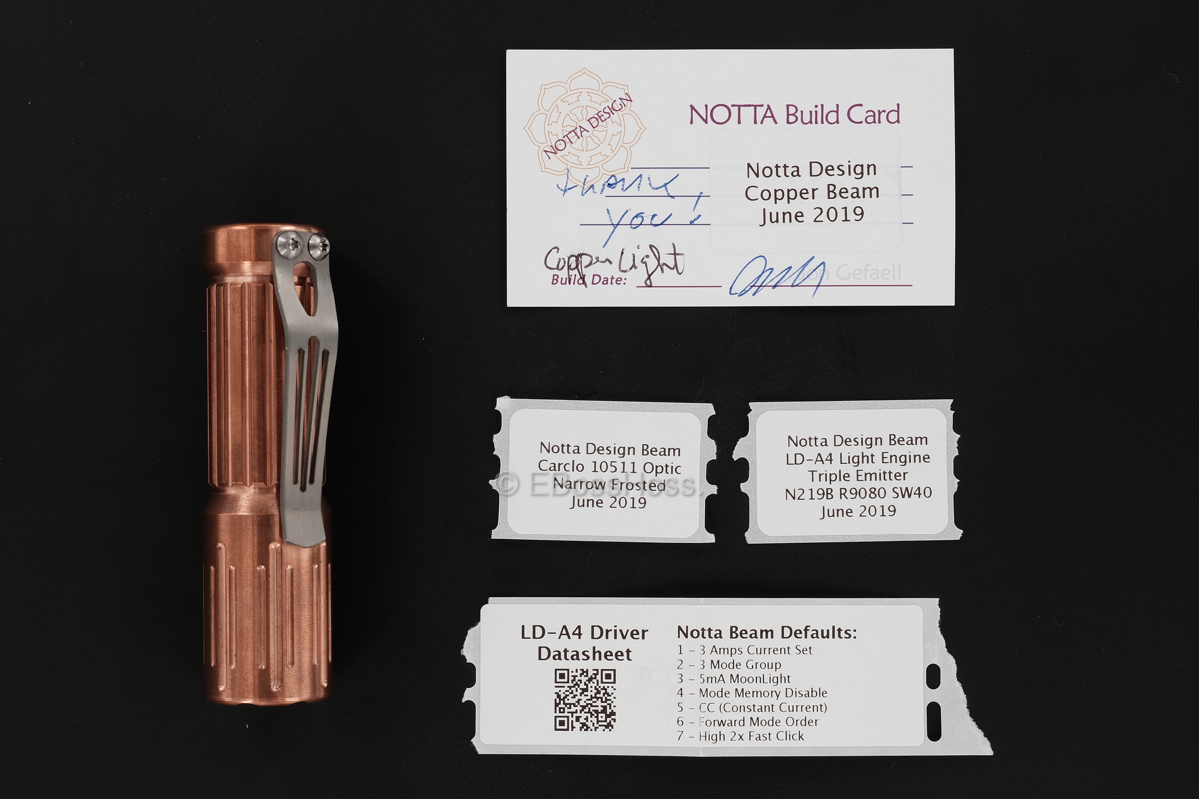 Notta Design by Jon Gefaell Copper Beam Flashlight