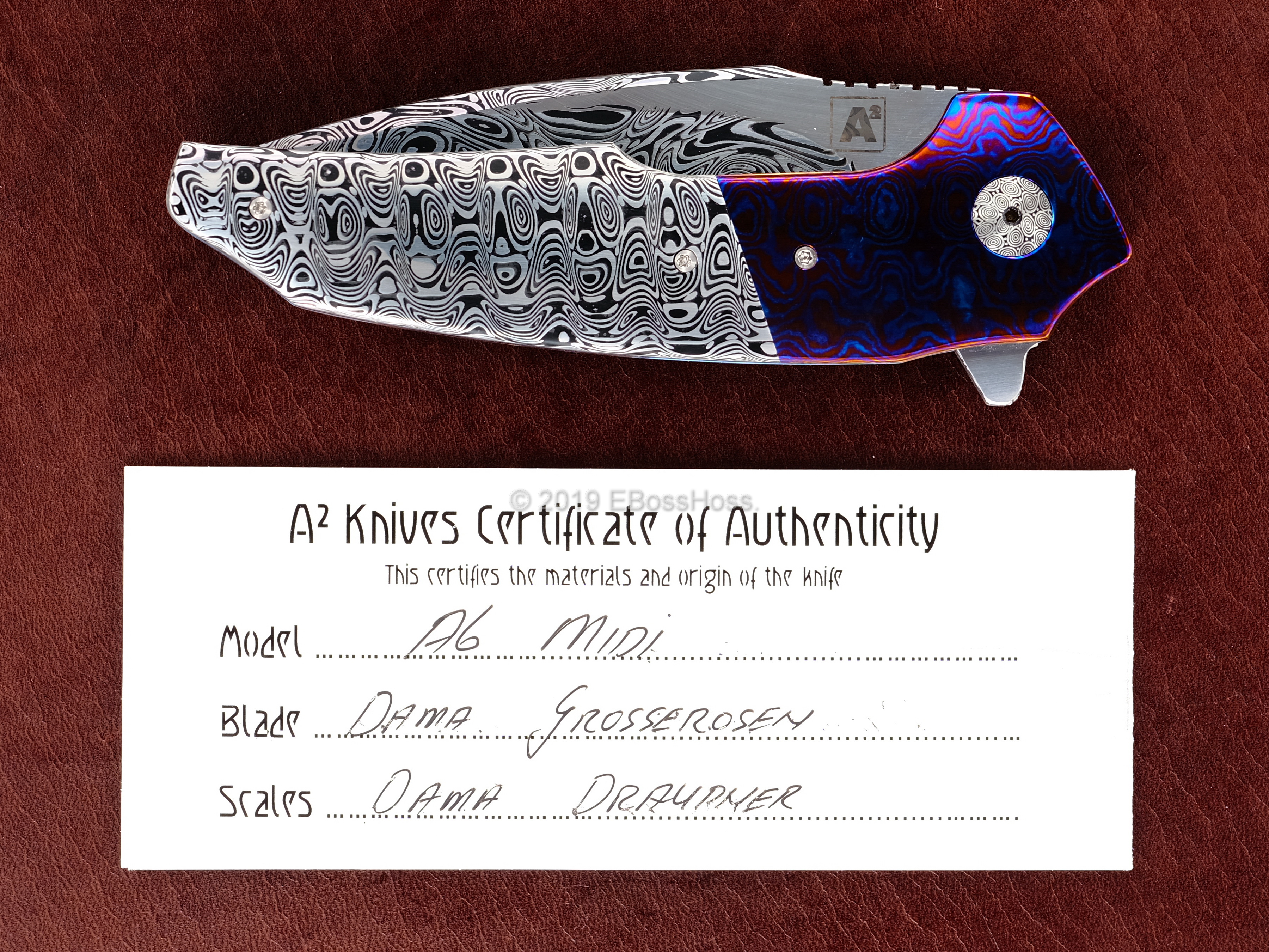 A2 Knives Custom Very Premium A6 Midi Flipper