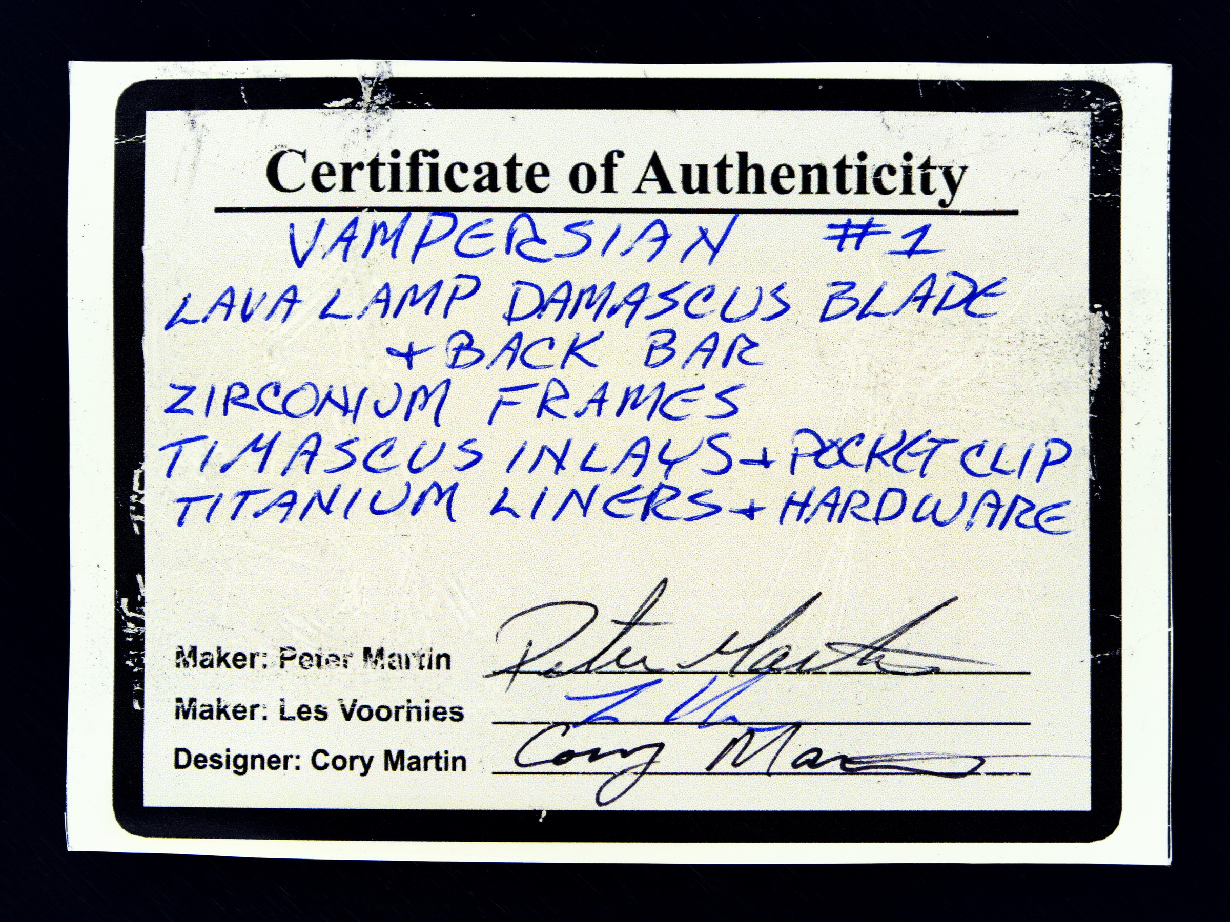 Peter Martin- Les Voorhies-CMD Collab - Custom Very Deluxe Vampersian Flipper No. 1