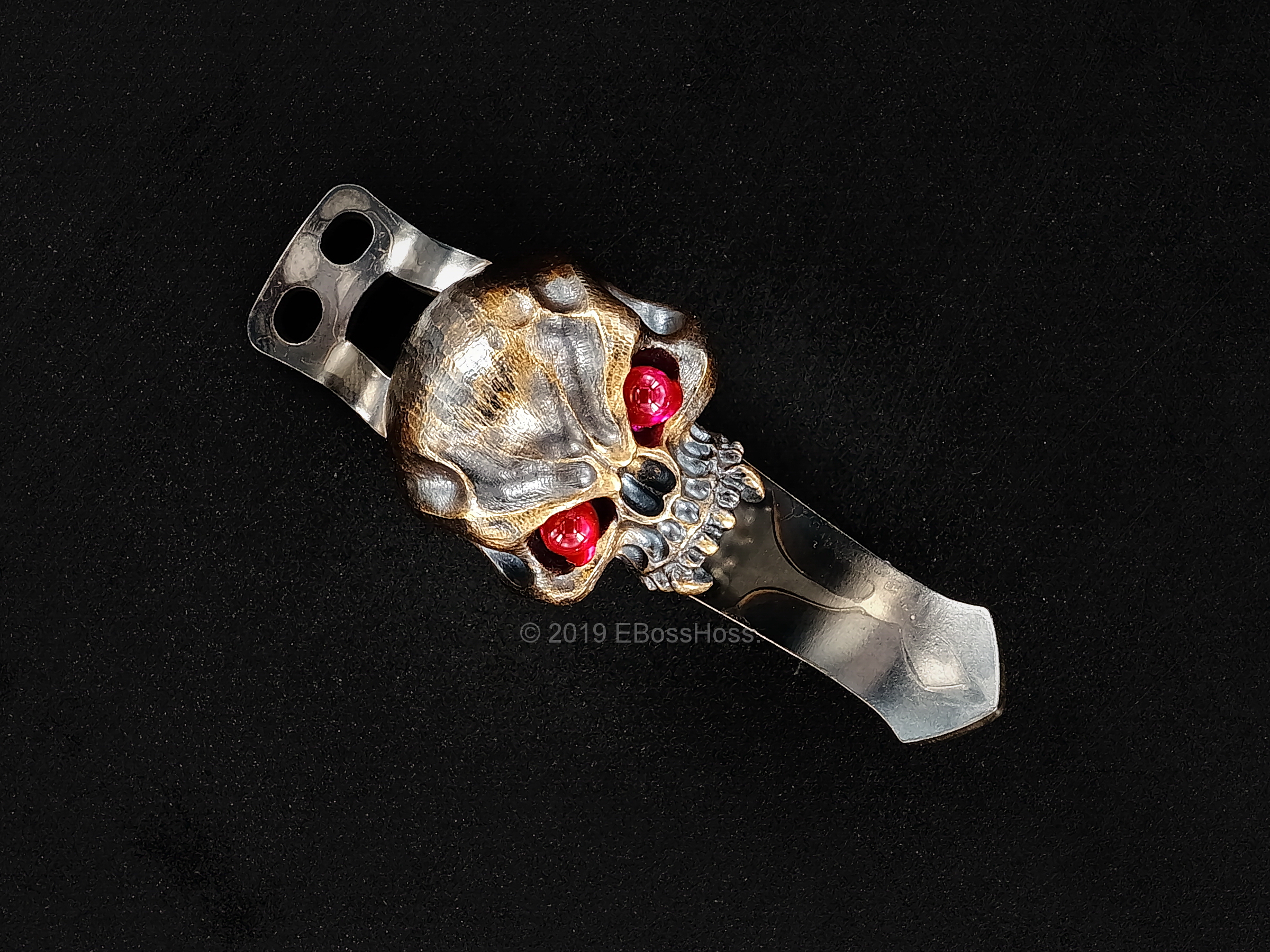 Derrick Obatake ''ONE'' Vigilant Large Hard Warrior Skull Torch Clip from Steel Flame