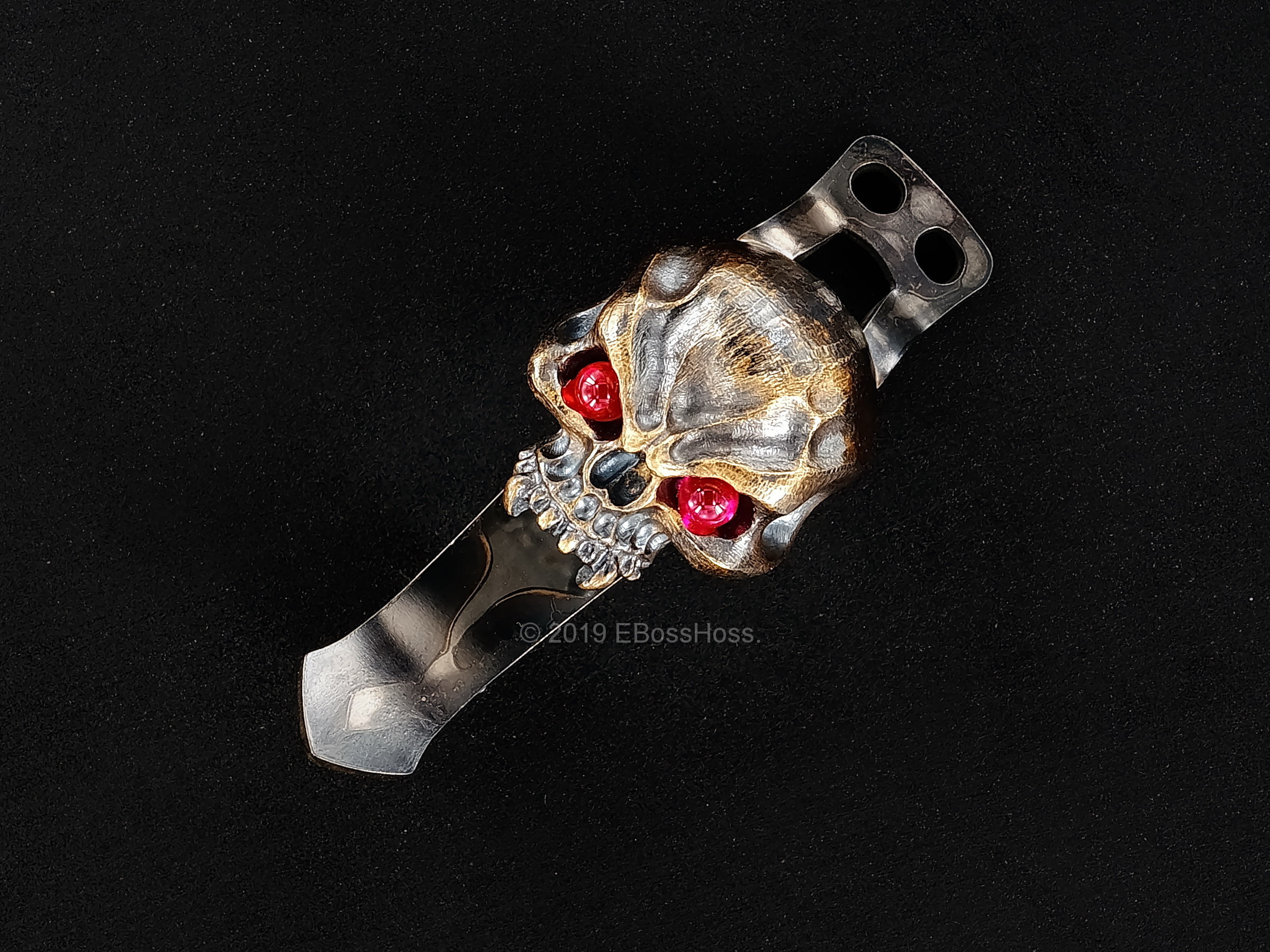 Derrick Obatake ''ONE'' Vigilant Large Hard Warrior Skull Torch Clip from Steel Flame