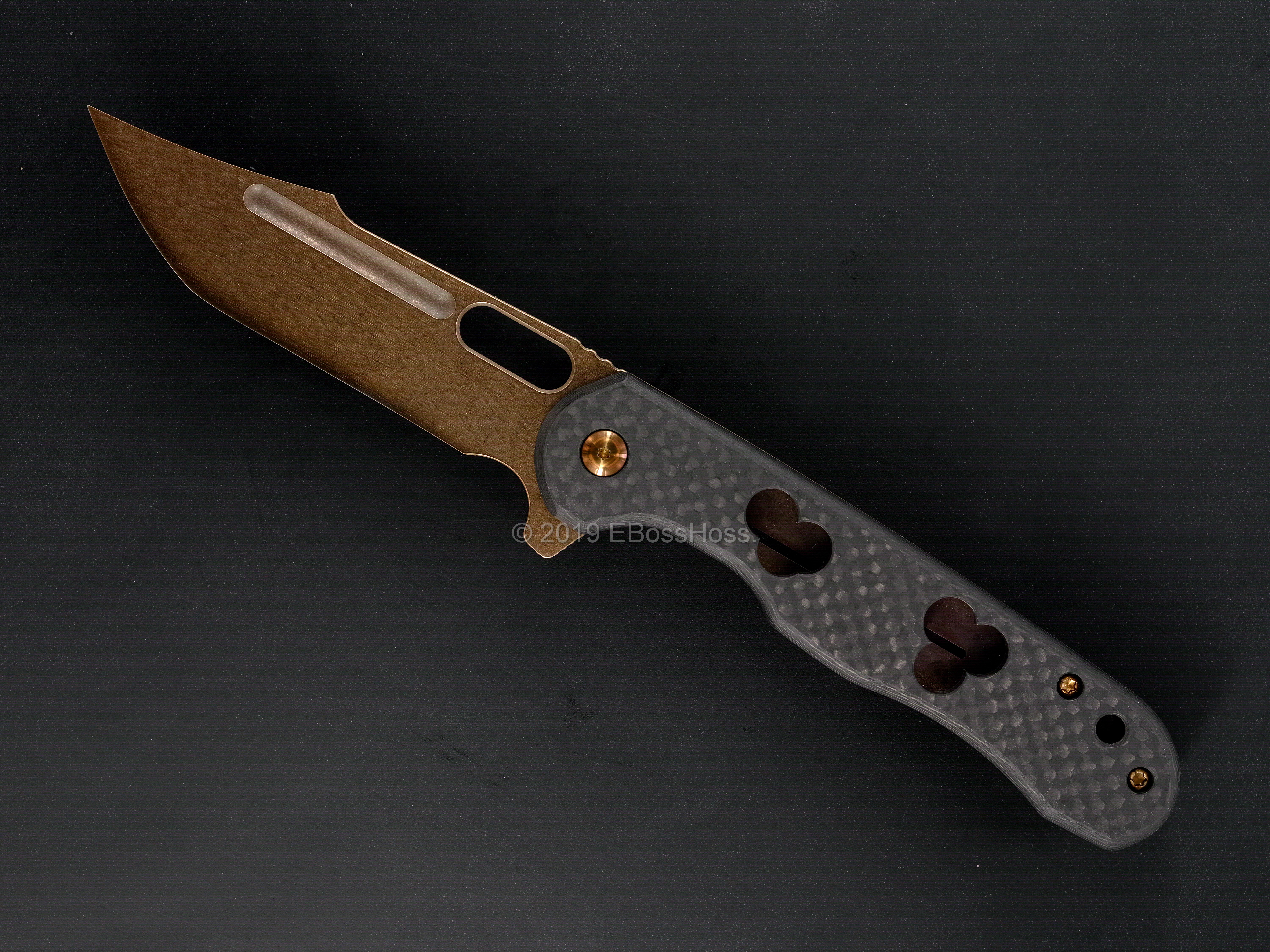 Jeremy Horton - Gerry McGinnis Custom Golden-Bowie-Tanto-Chisel Tac 45s Flipper Collaboration