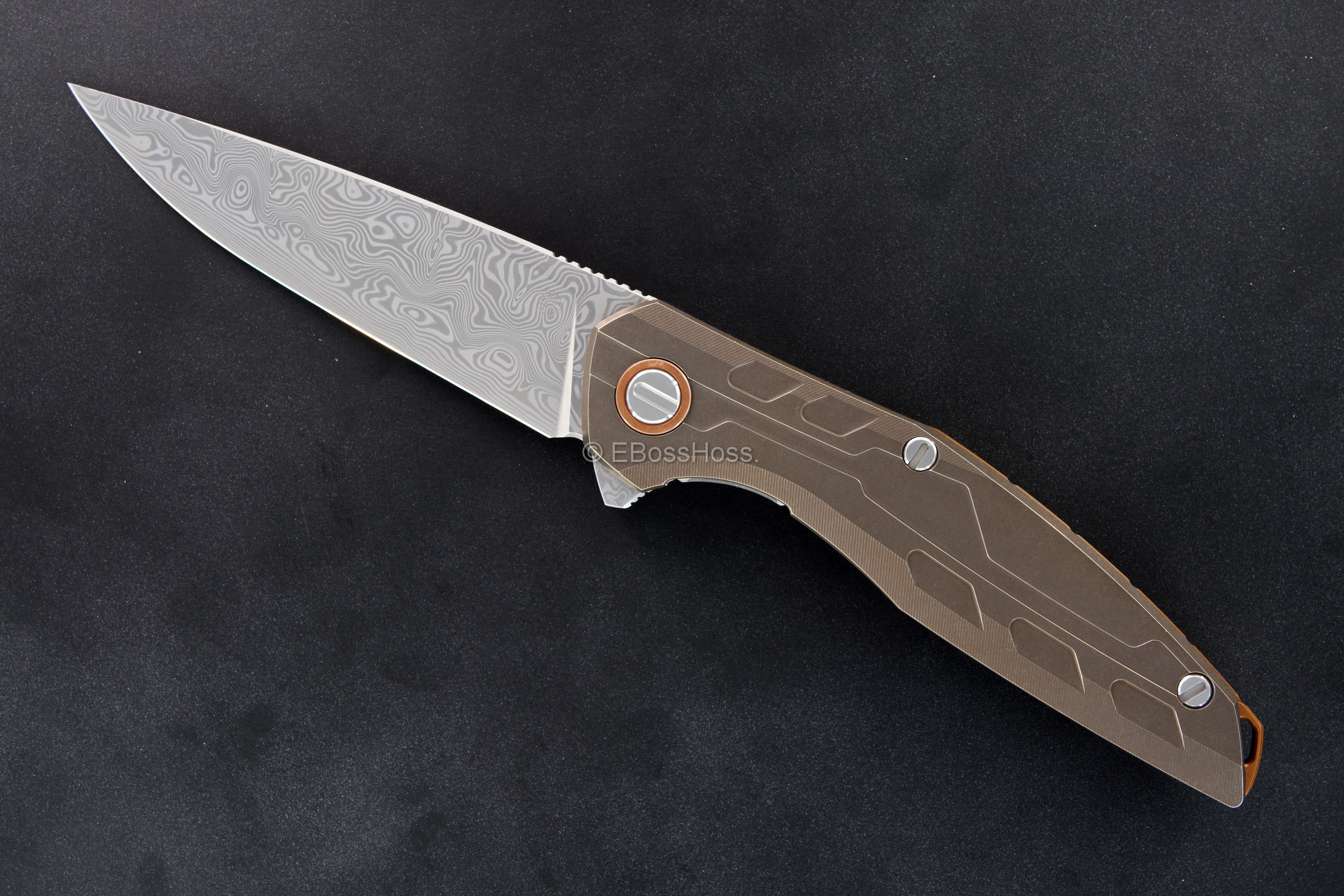 Sergey Shirogorov Custom Division Model 111 TI Bronze Flipper