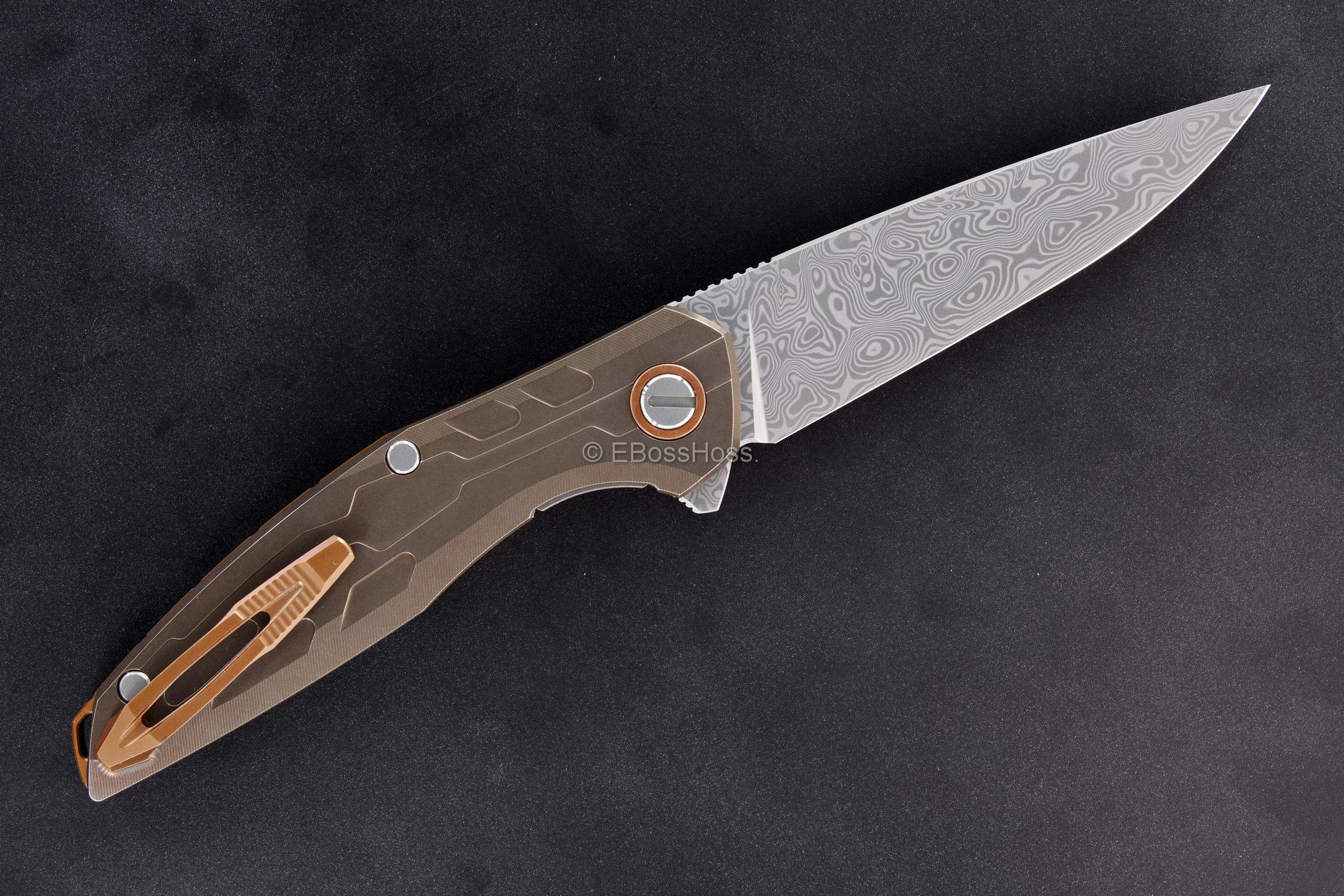 Sergey Shirogorov Custom Division Model 111 TI Bronze Flipper