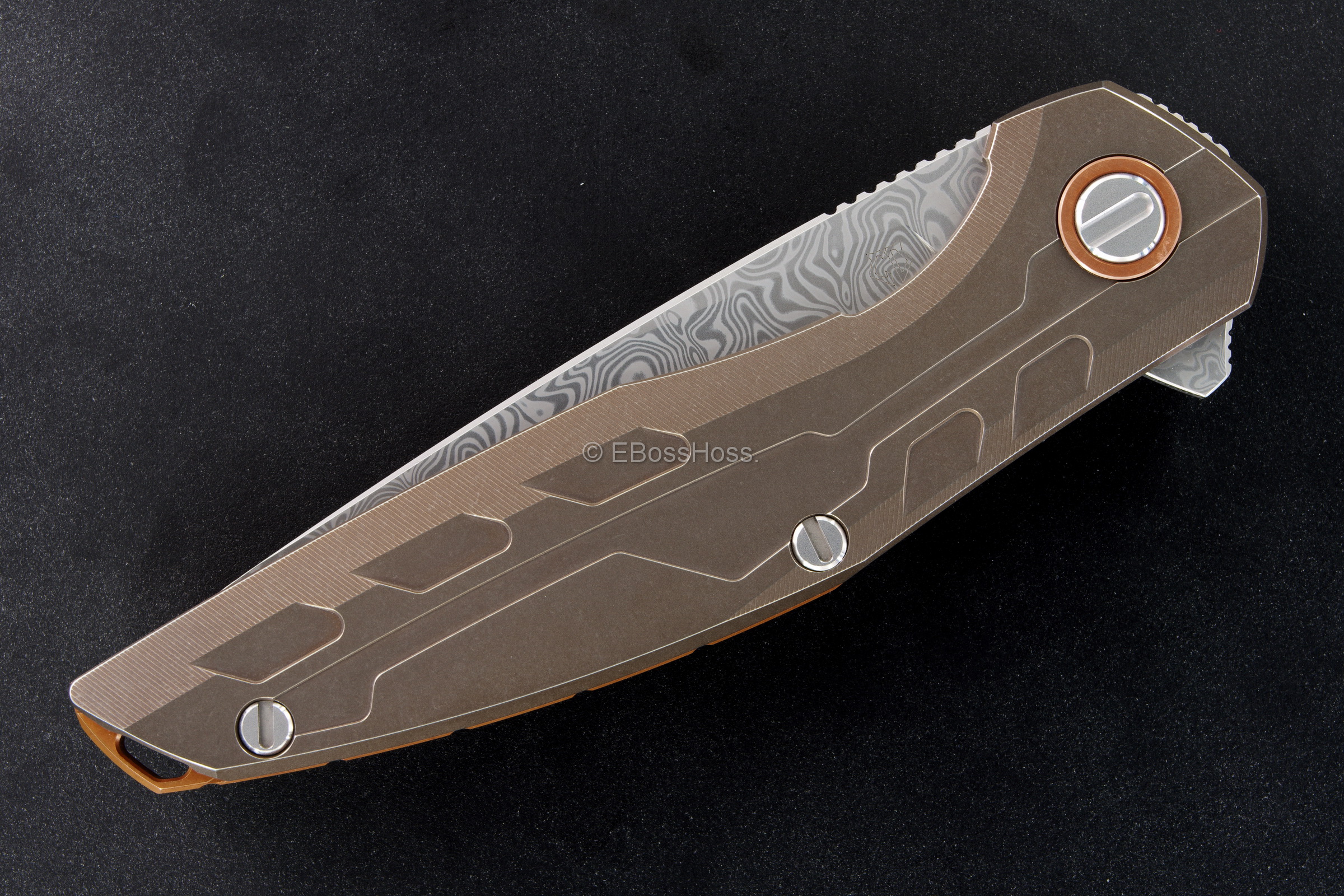 Sergey Shirogorov Custom Division Model 111 TI Bronze Flipper