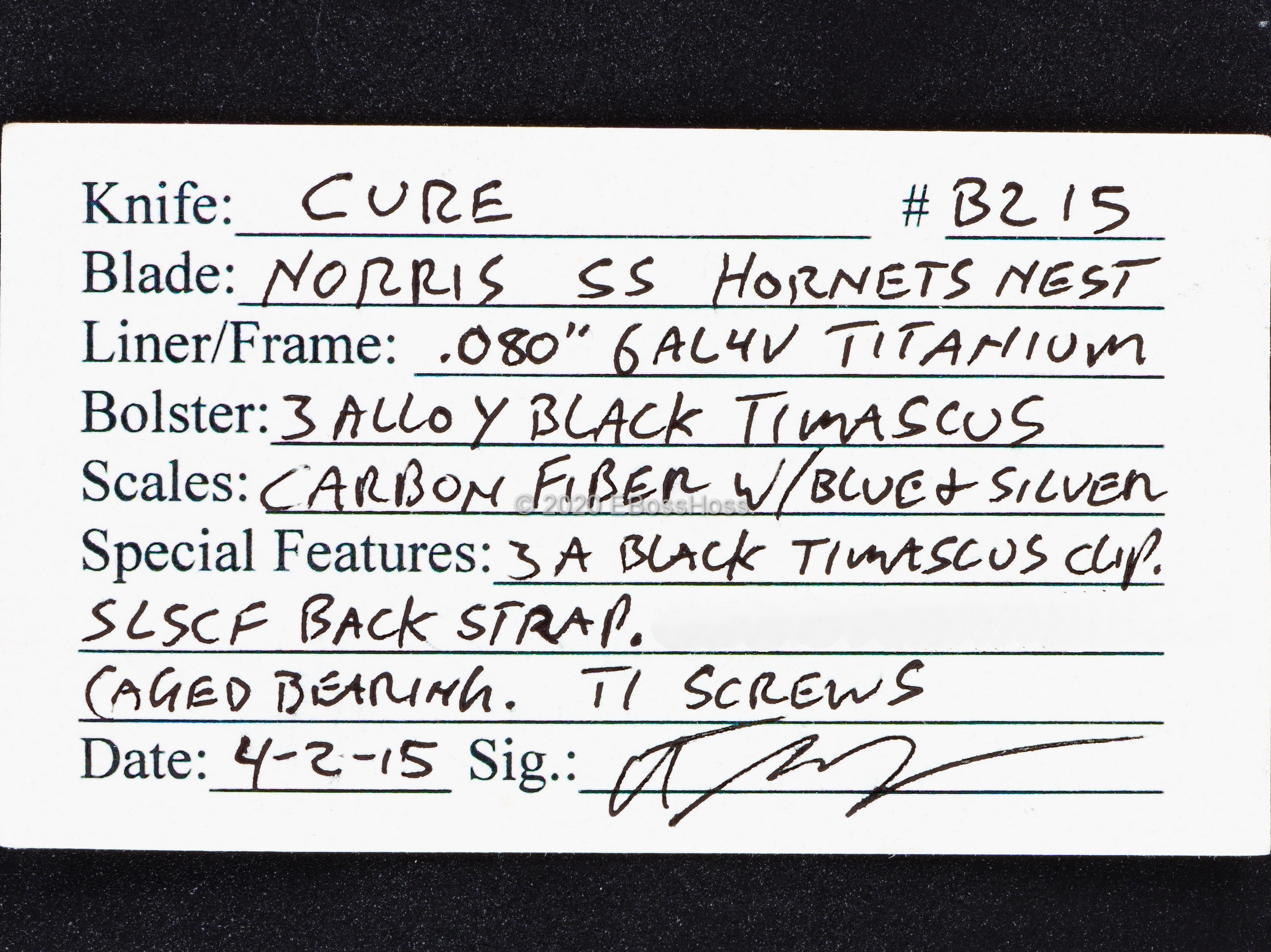 Peter Carey Custom Deluxe Cure Flipper