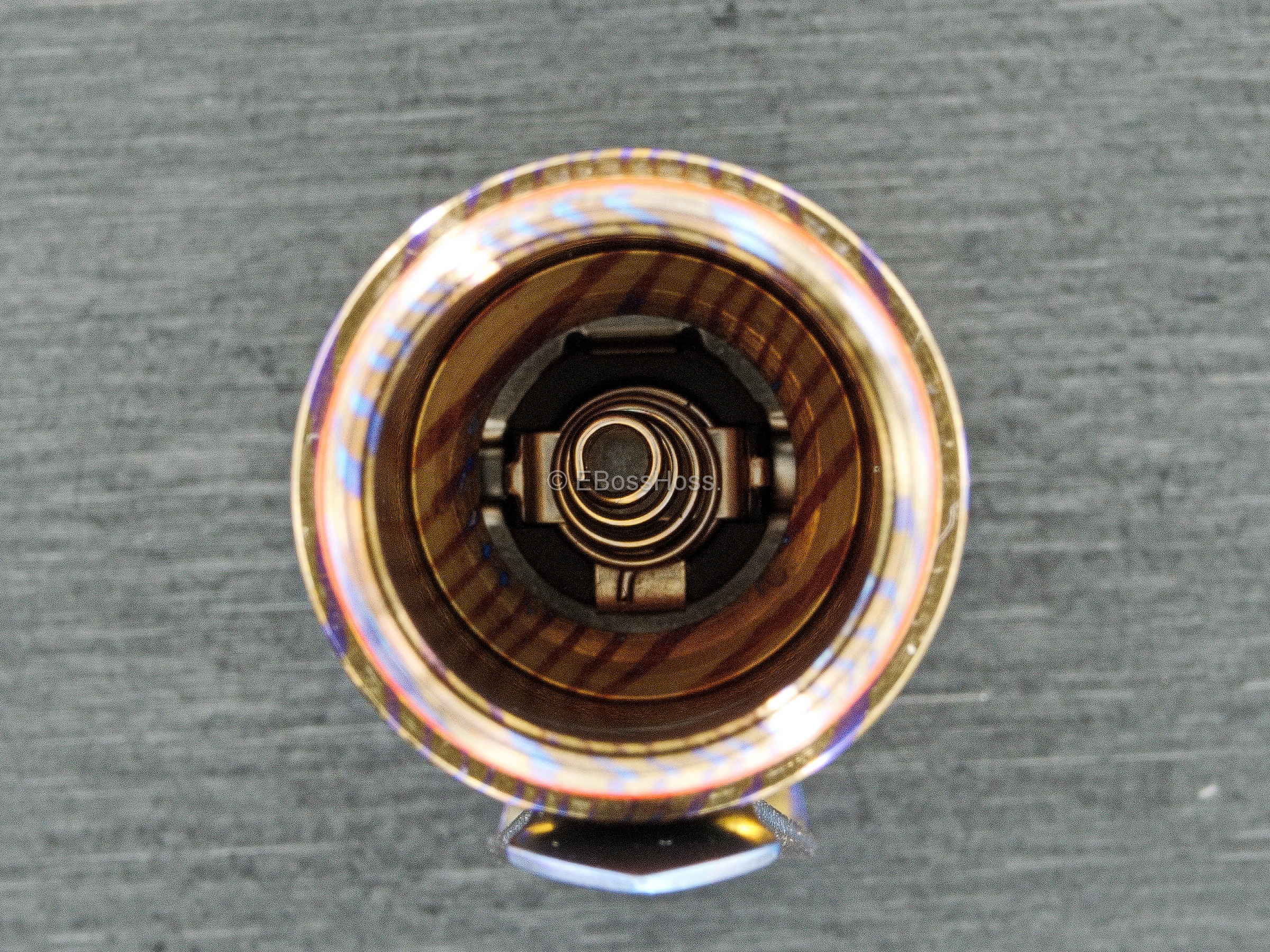 Hanko Machine Works Custom Twisted Timascus Trident with 12 Trits