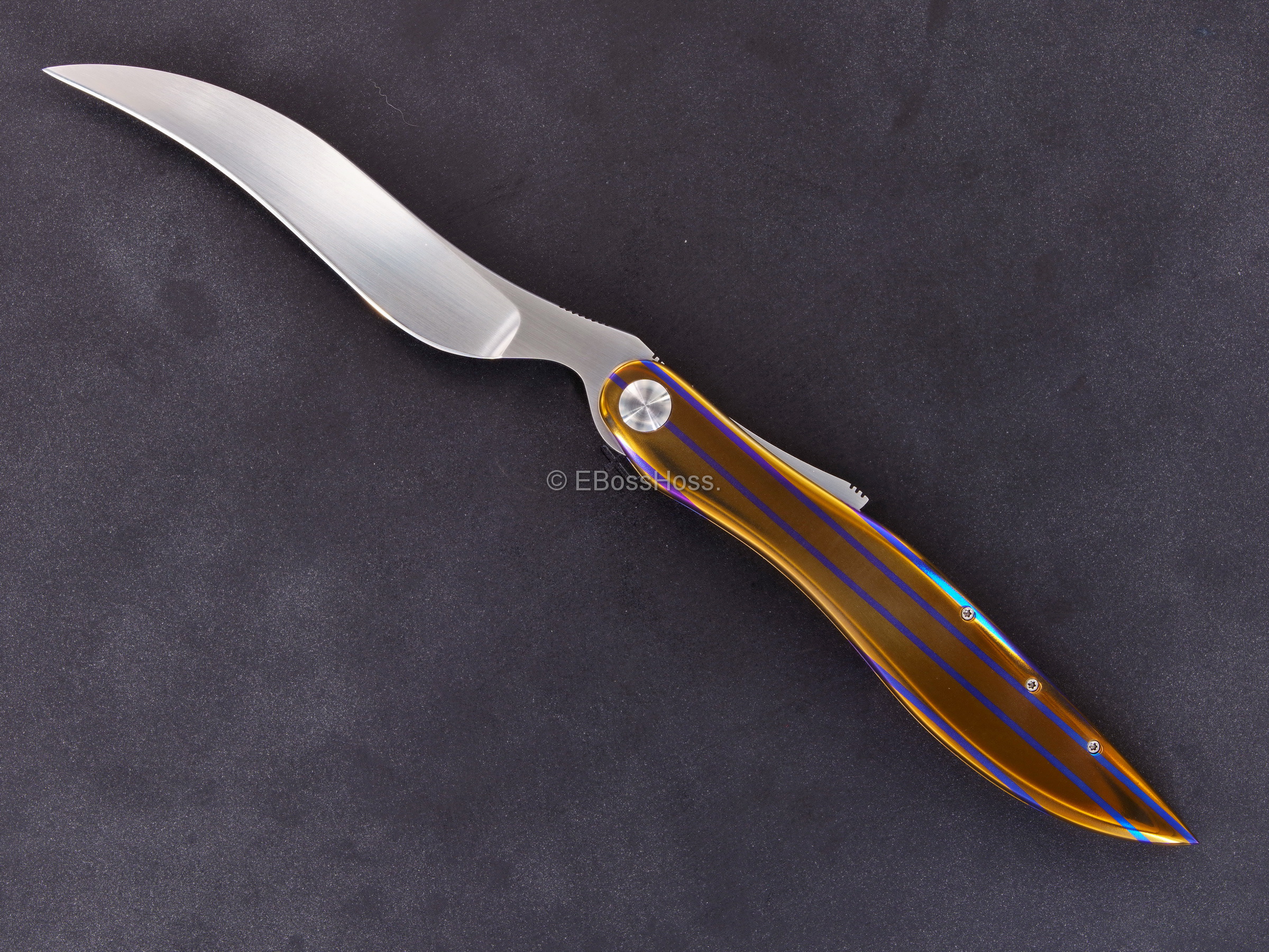 Jim Smyth Custom Timascus Mantis Swinger Straight Razor
