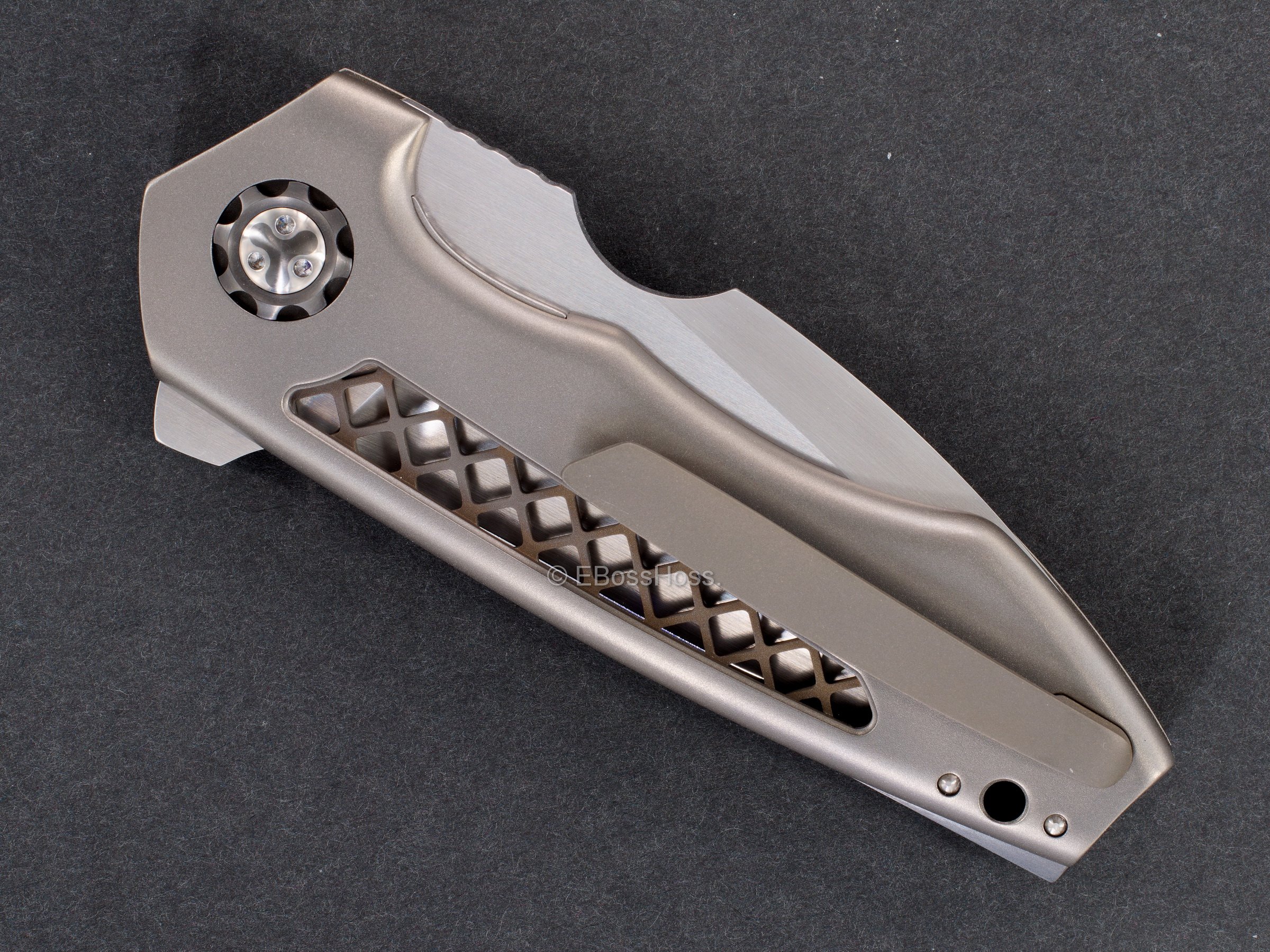 Michael Burch (Burchtree Bladeworks) Custom Vented Dromos Inset Lock Flipper