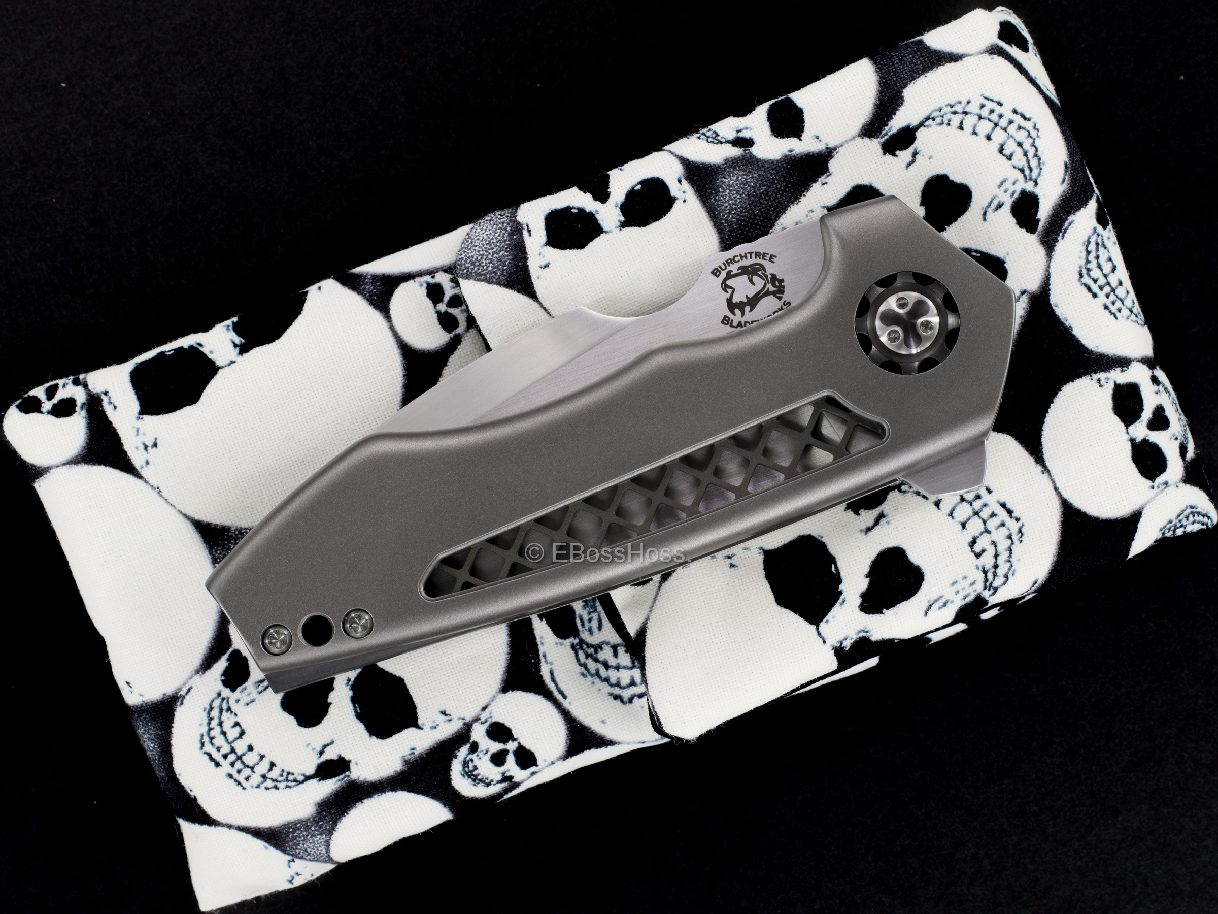 Michael Burch (Burchtree Bladeworks) Custom Vented Dromos Inset Lock Flipper