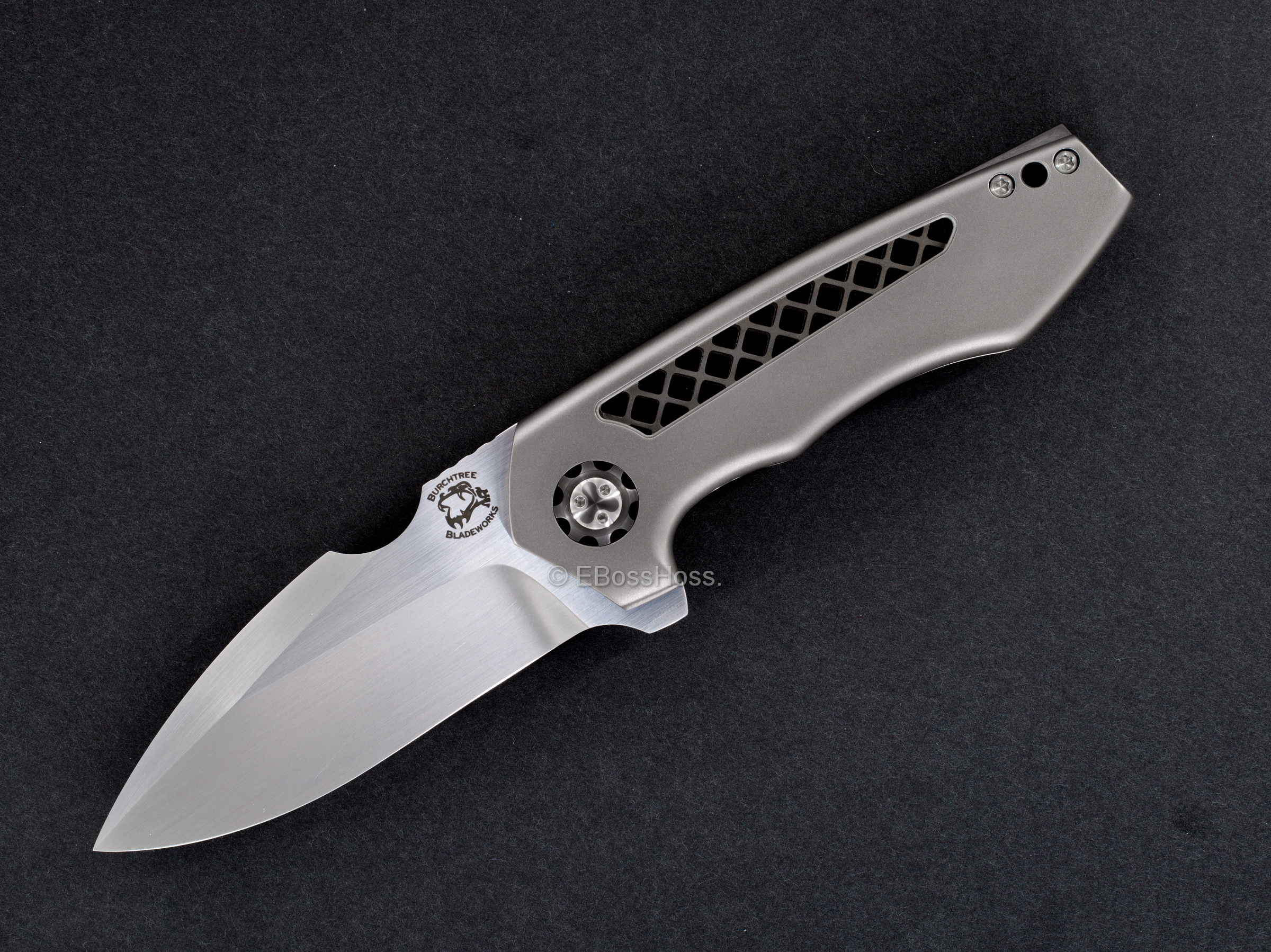 Michael Burch (Burchtree Bladeworks) Custom Vented Dromos Inset Lock Flipper