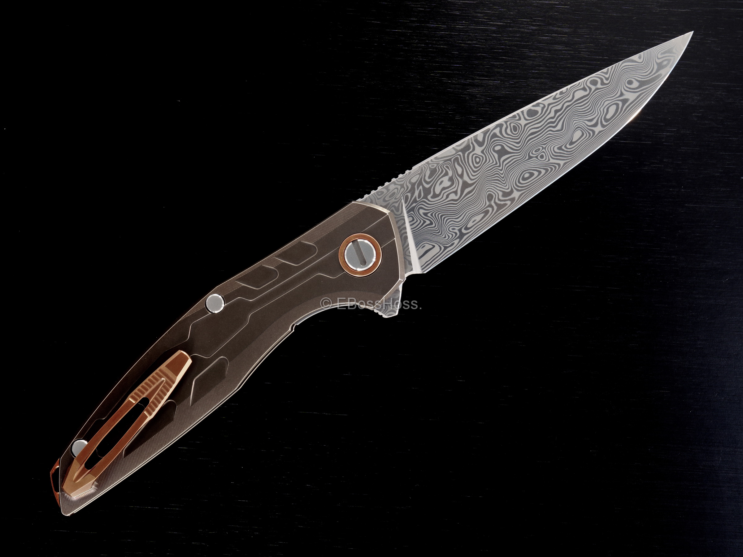 Sergey Shirogorov Custom Division Model 111 TI Bronze Flipper