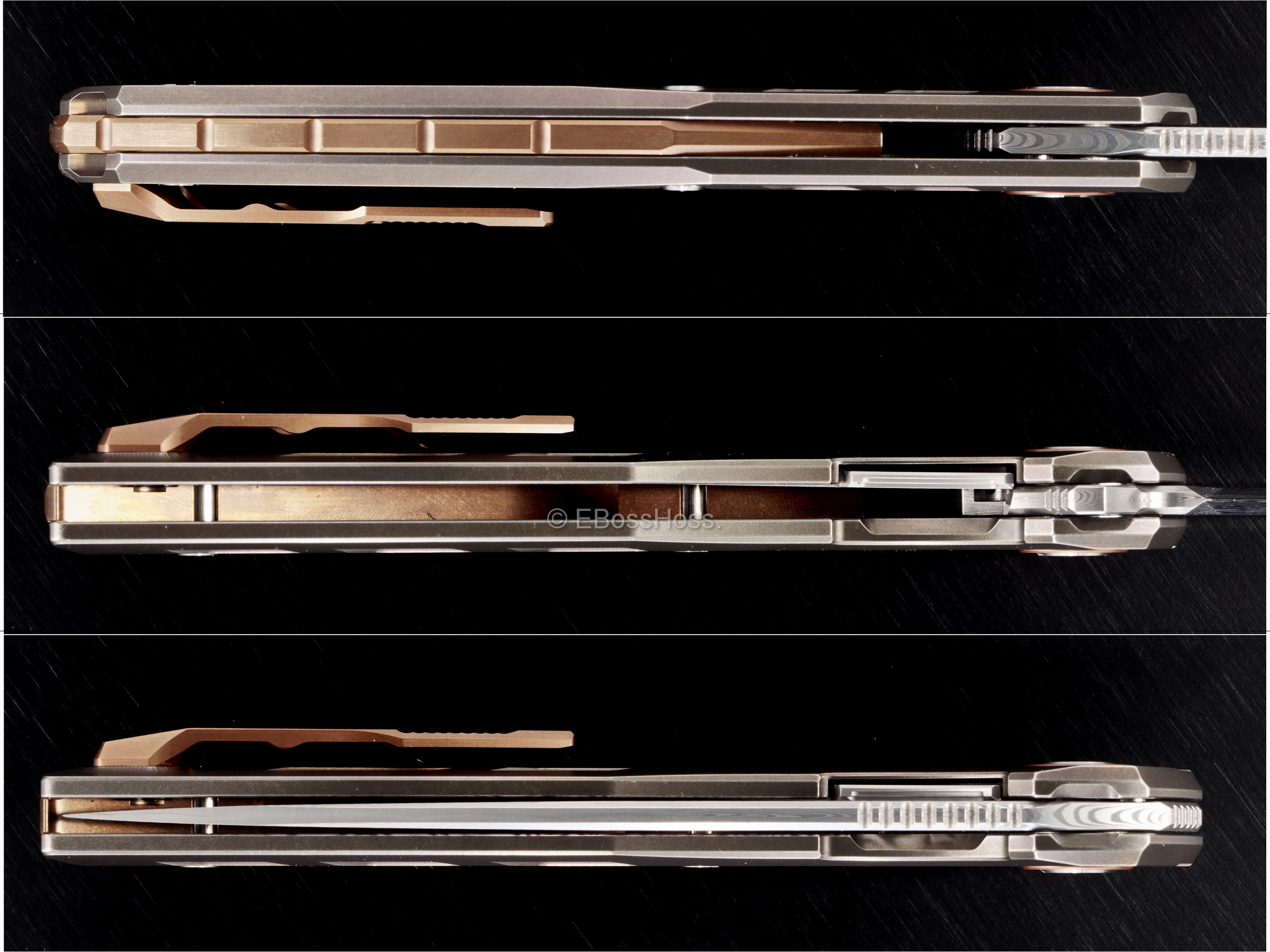 Sergey Shirogorov Custom Division Model 111 TI Bronze Flipper