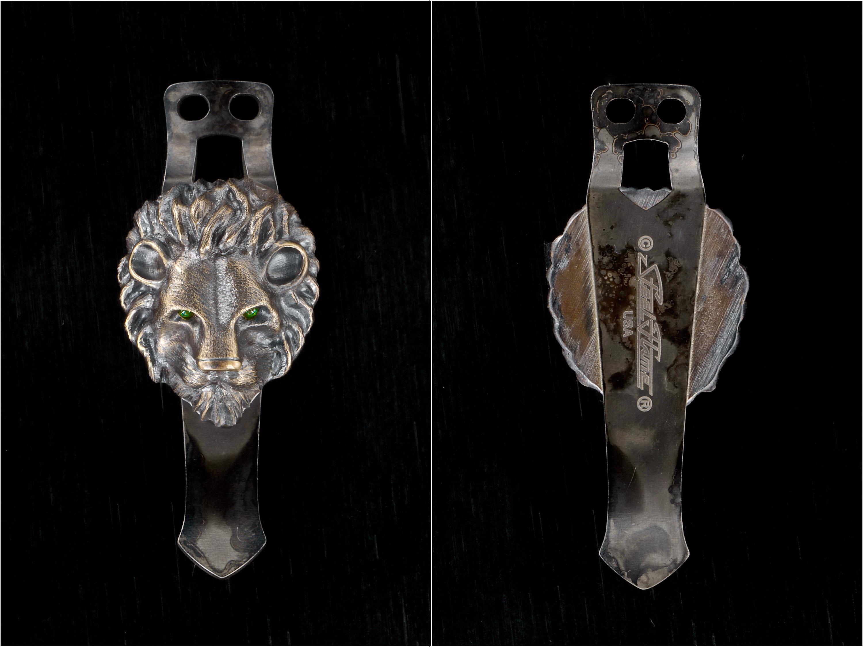 Steel Flame Vigilant Lion Torch Pocket Clip