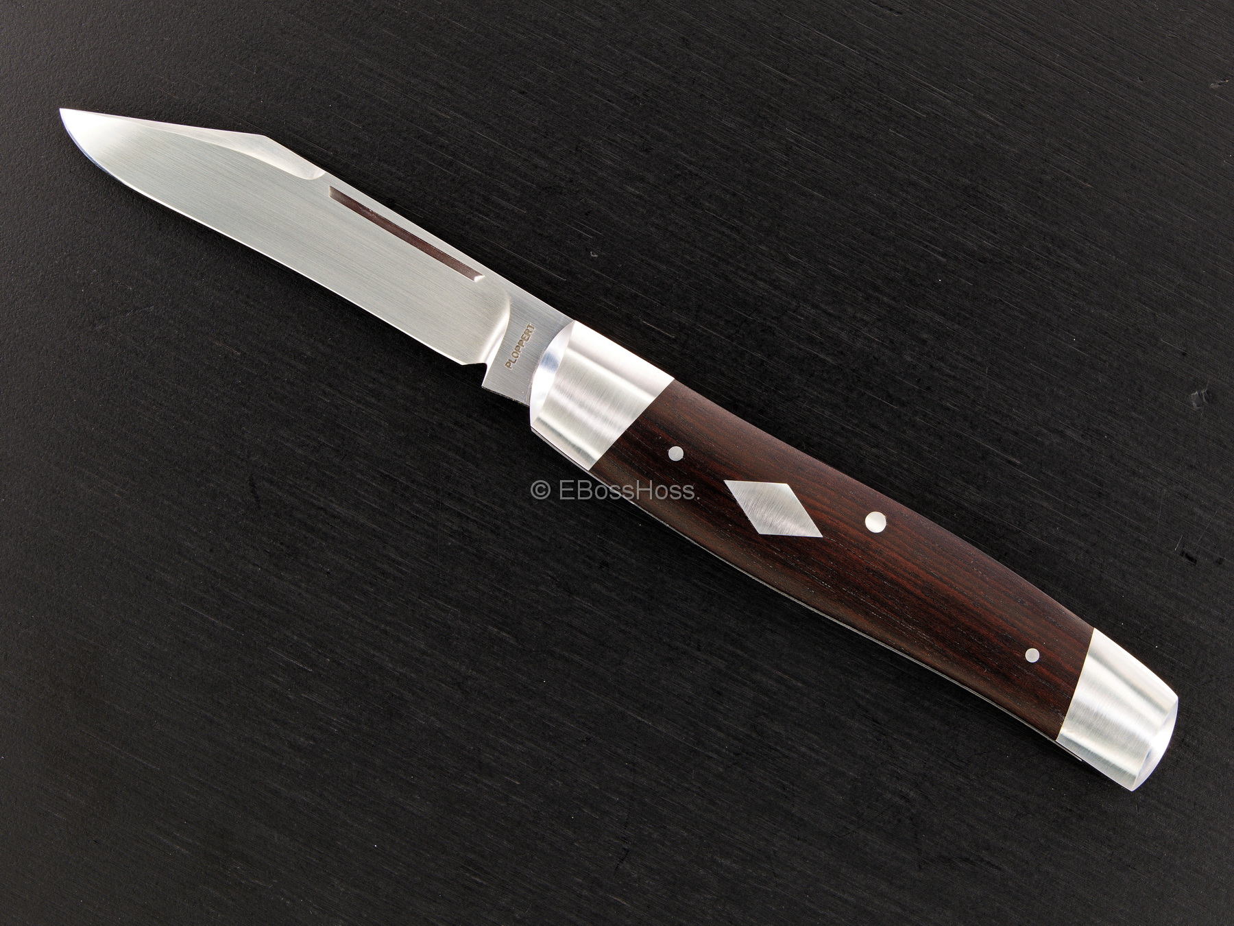 Tom Ploppert Custom Diamond Edge Cattle Knives Set with Display Case