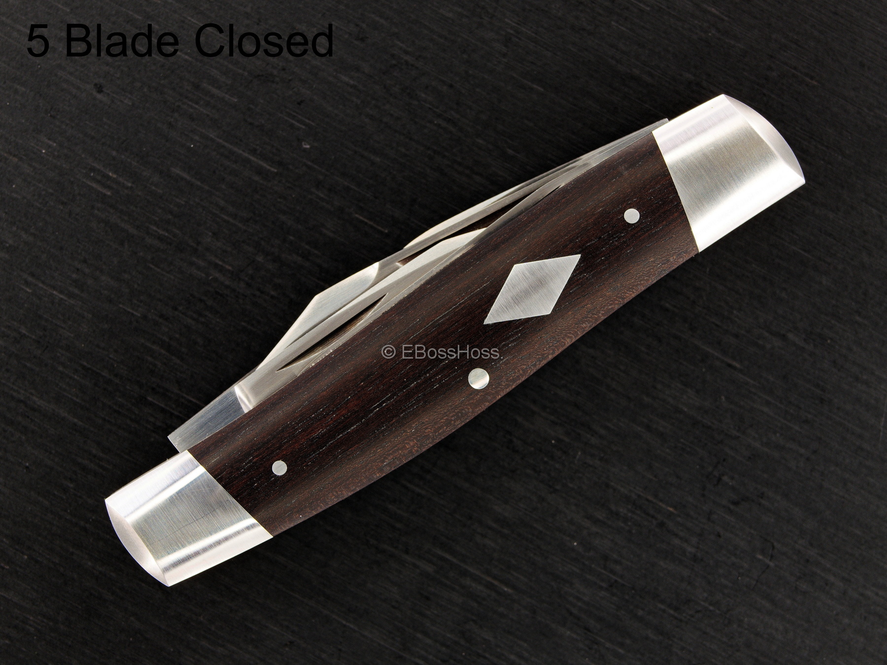 Tom Ploppert Custom Diamond Edge Cattle Knives Set with Display Case