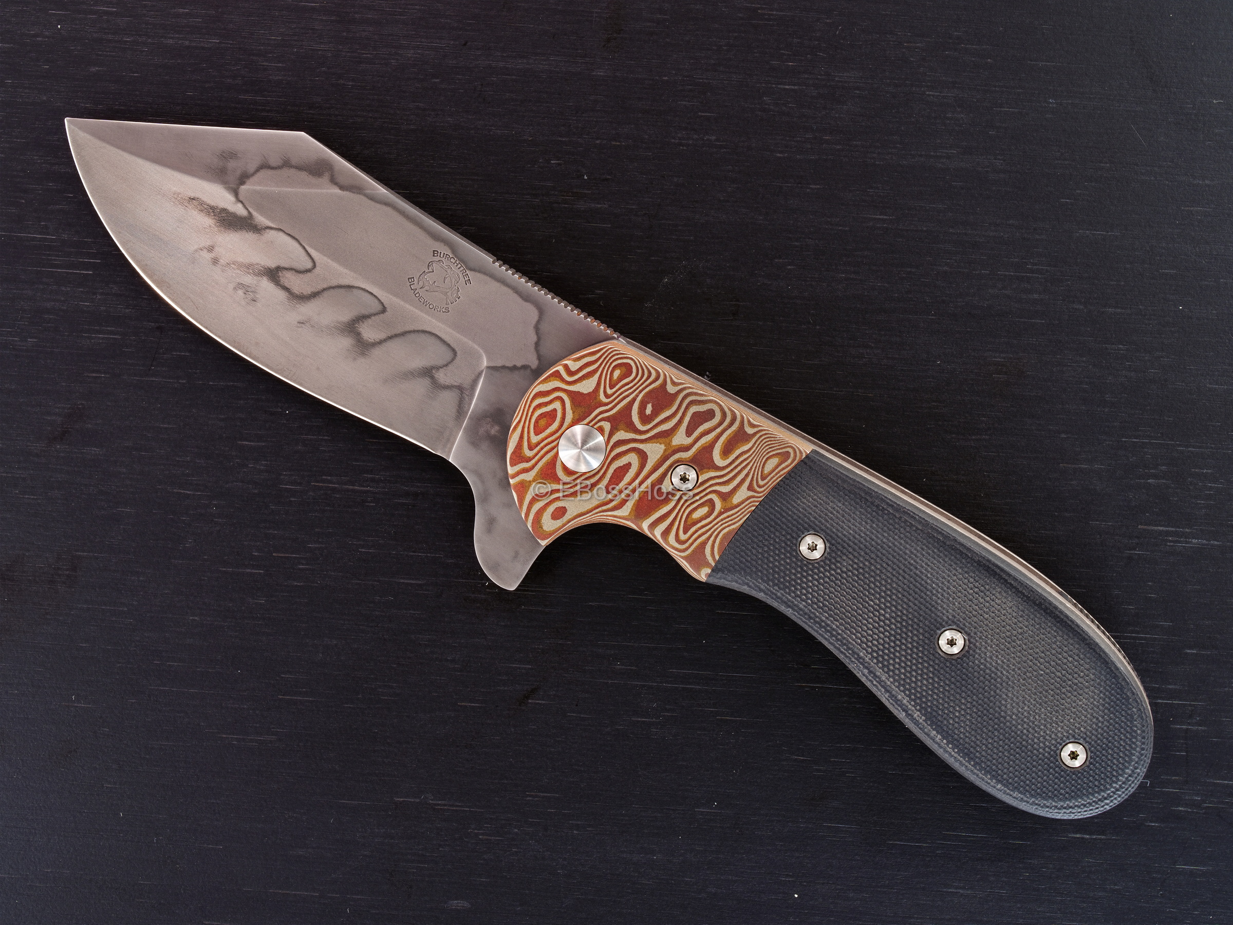 Michael Burch (Burchtree Bladeworks) Custom Clipped Dao Framelock Flipper